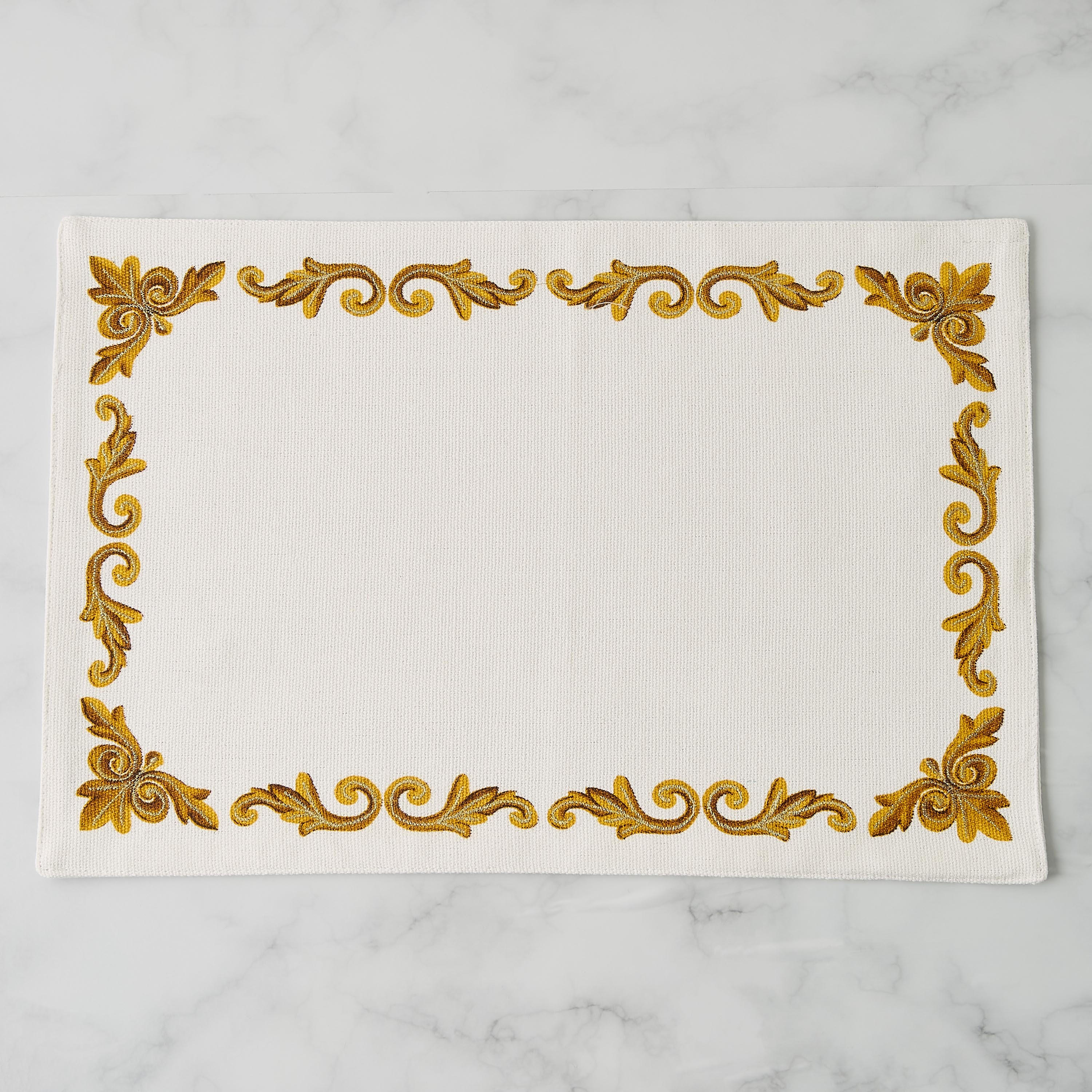 Gia Como 2-Piece Embroidered Placemat Set - 30x45 cms-household-dining-tablelinen-placemats-image-3