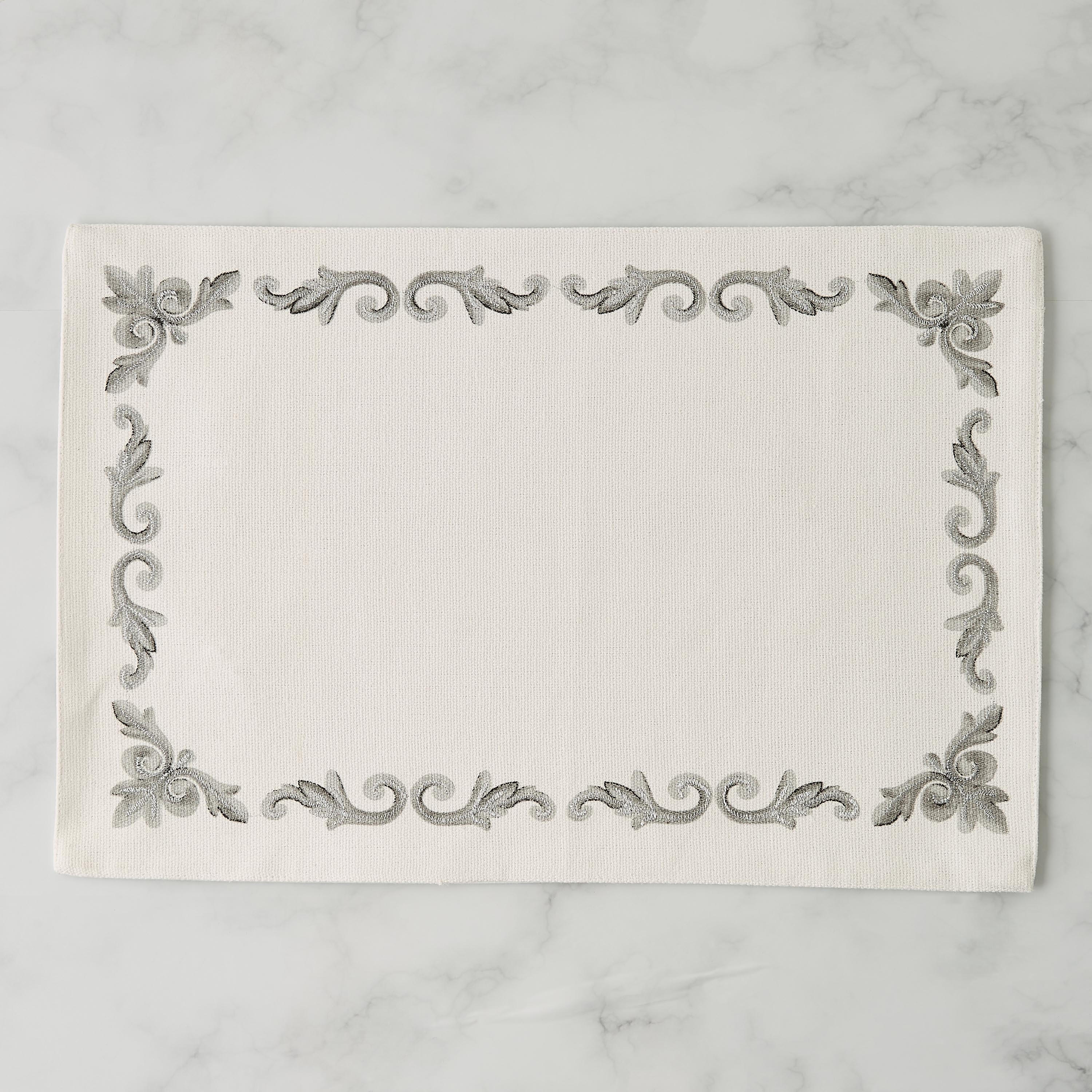 Gia Como 2-Piece Embroidered Placemat Set - 30x45 cms-household-dining-tablelinen-placemats-image-3