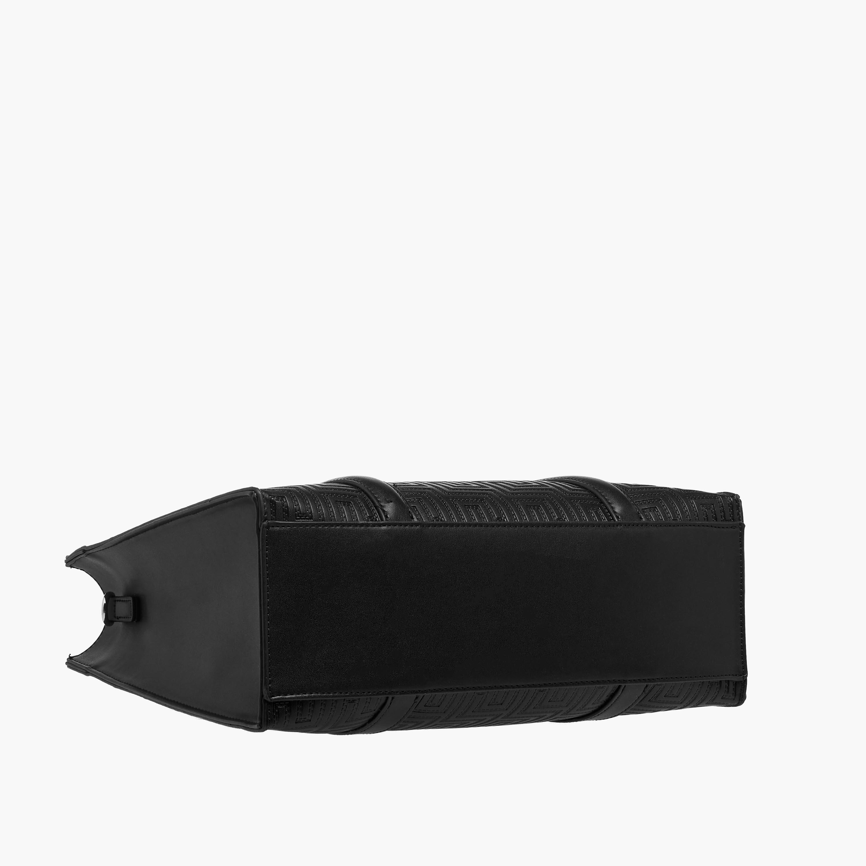 Sasha Shi Textured Tote Bag with Chain Detail-women-bagsandwallets-handbags-image-7