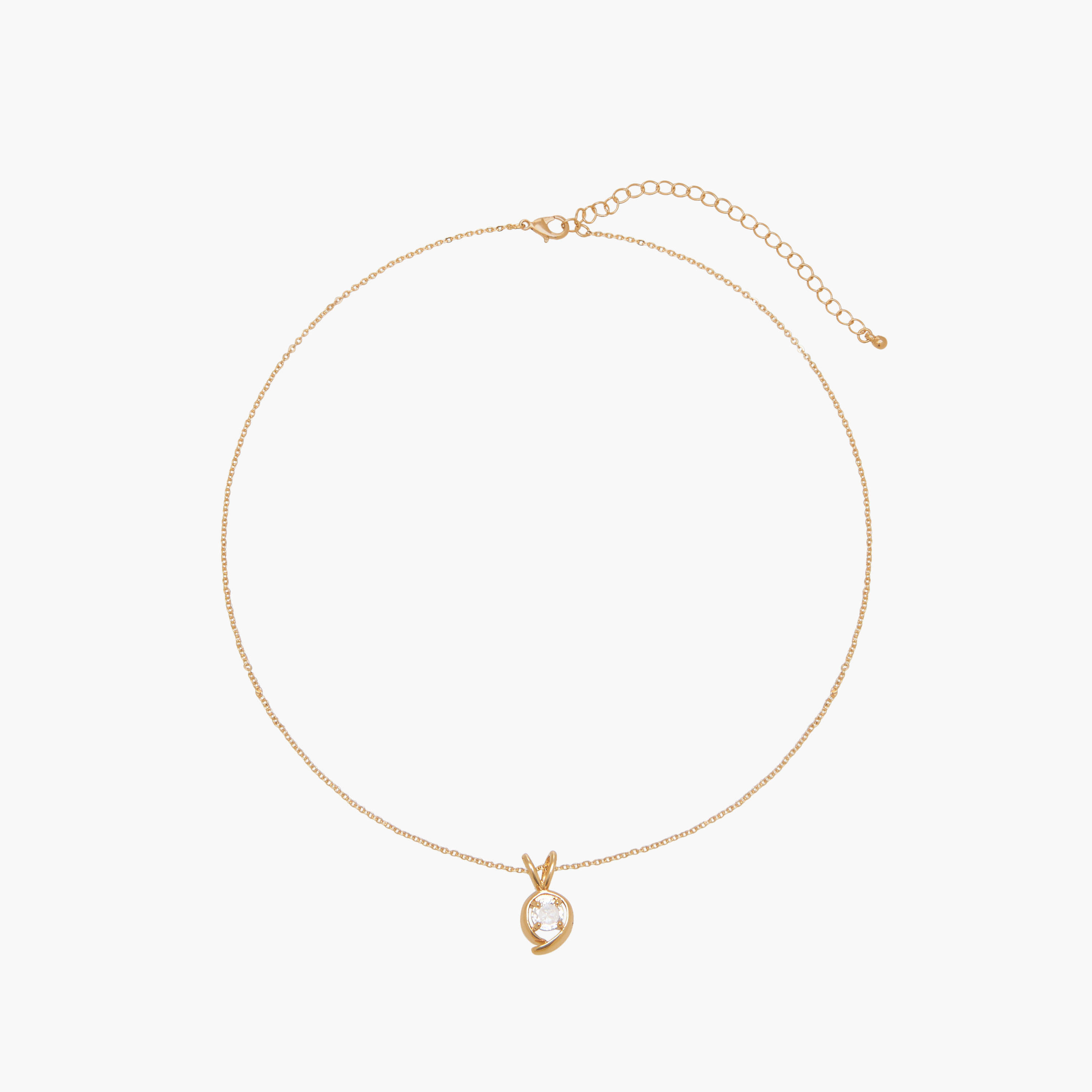 Gold Tone Pendant Necklace with Embellished Design-women-watchesandjewellery-jewellery-necklacesandpendants-image-1