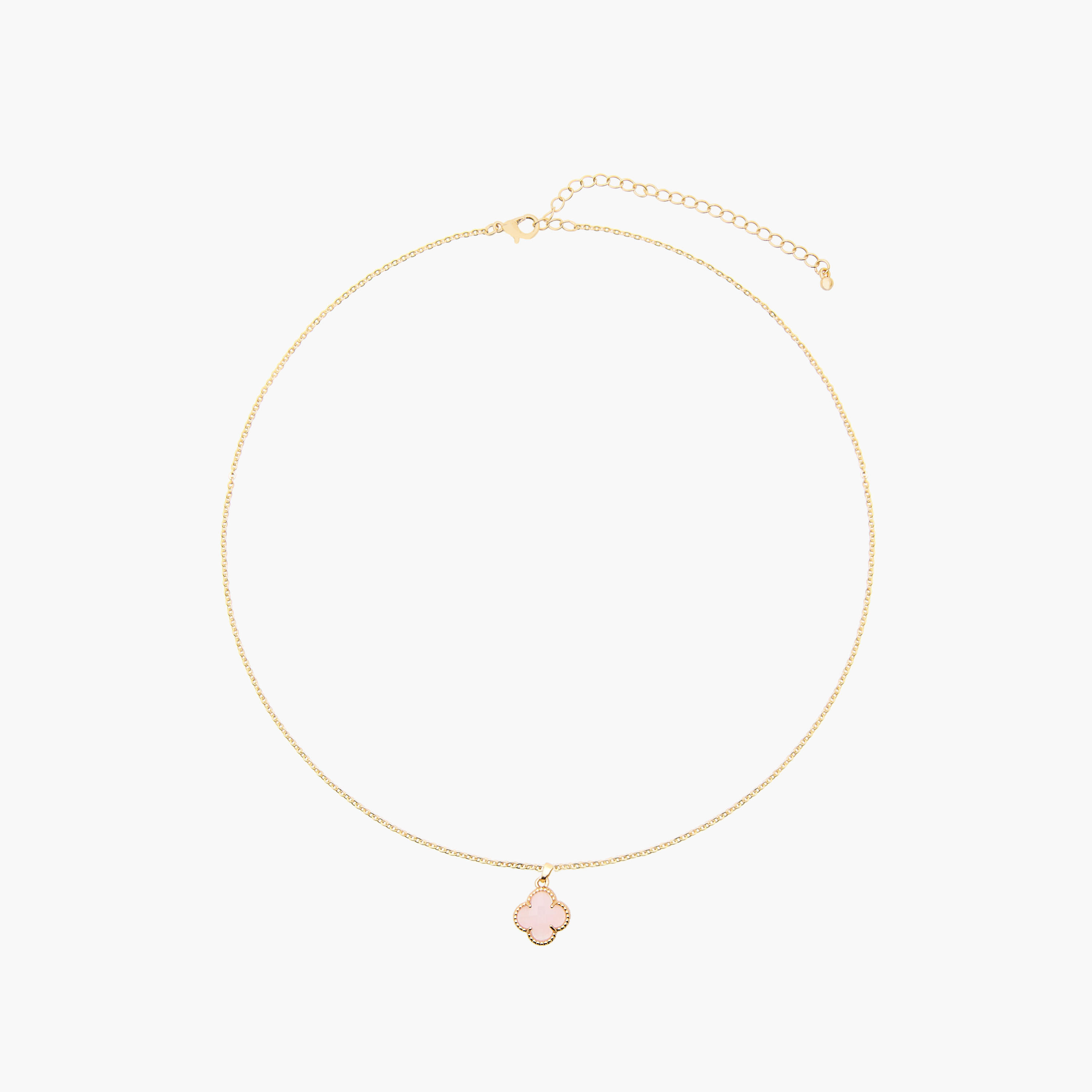 Gold Tone Necklace with Clover Pendant-women-watchesandjewellery-jewellery-necklacesandpendants-image-1