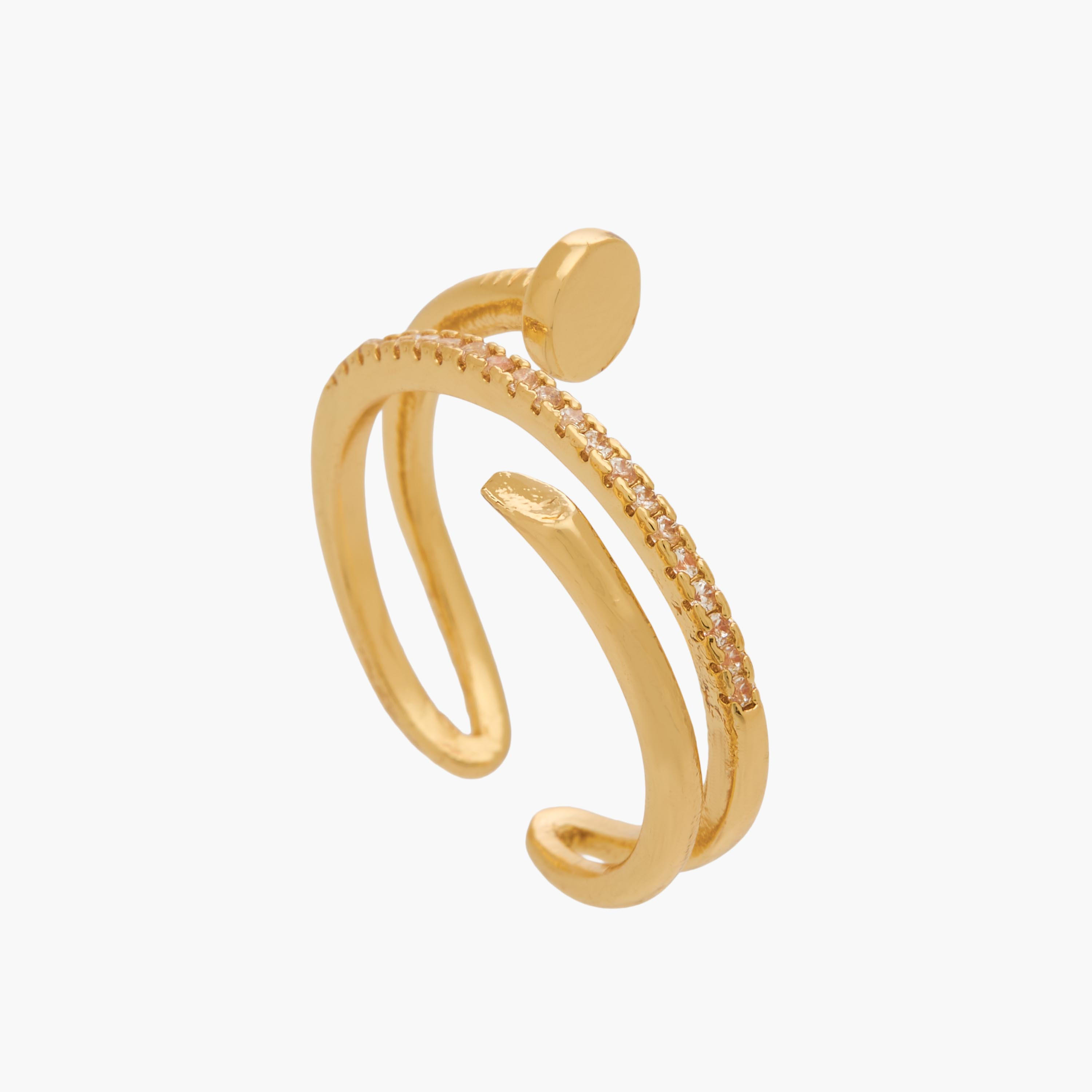 خاتم معدني مزين بزركون مكعب-women-watchesandjewellery-jewellery-rings-image-1