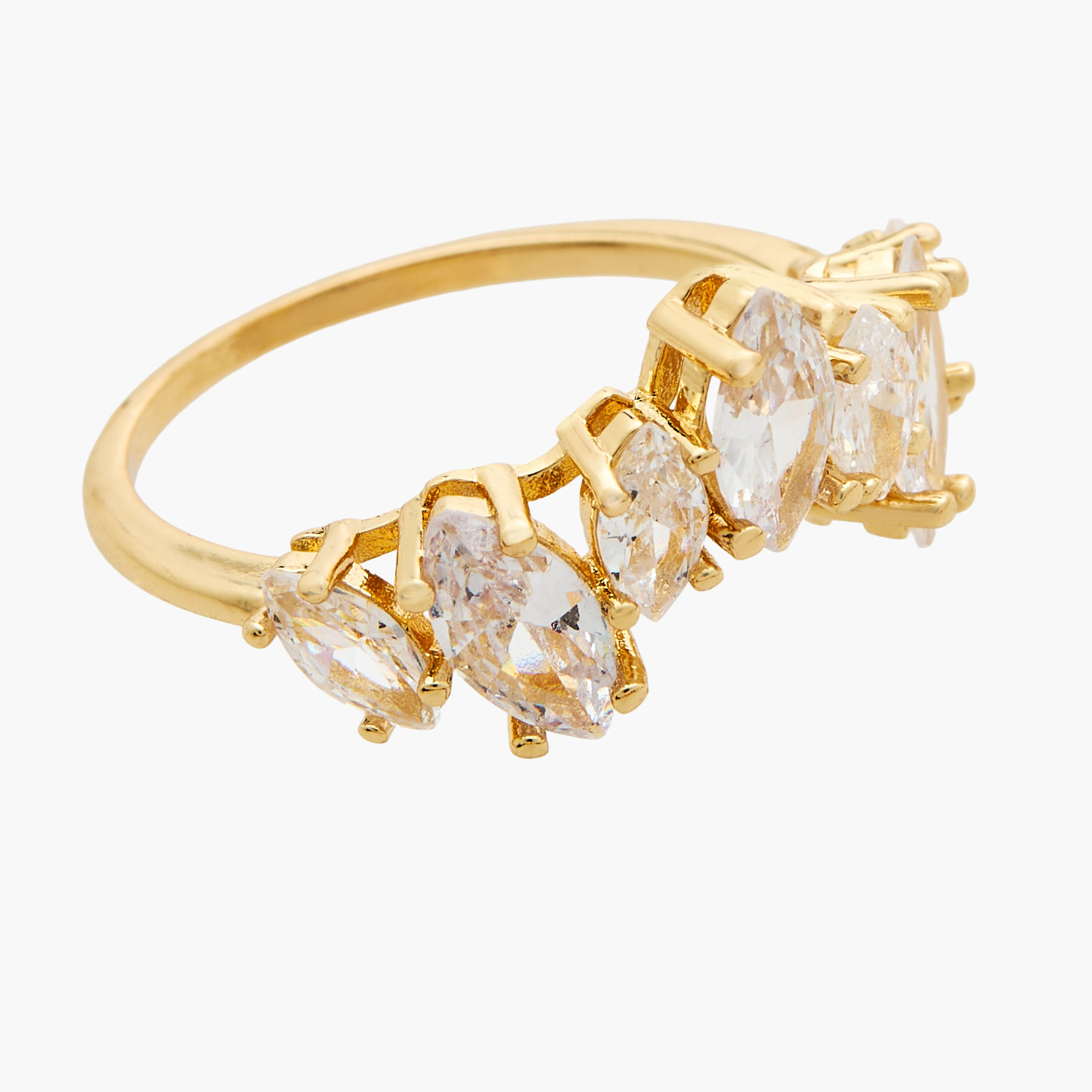 Metallic Ring with Cubic Zirconia Embellishments-women-watchesandjewellery-jewellery-rings-image-4