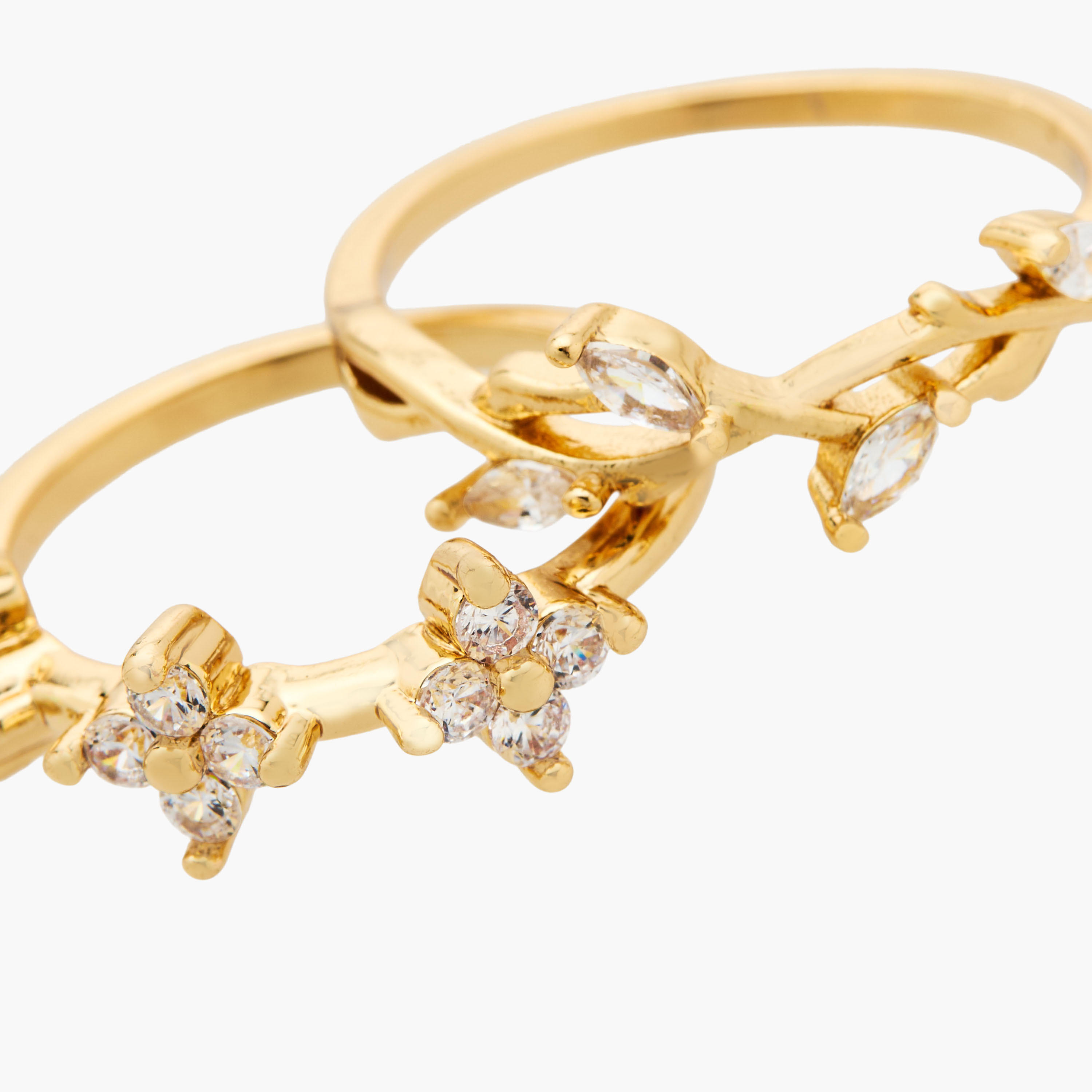 Set of 2 - Cubic Zirconia Ring with Stone Embellishments-women-watchesandjewellery-jewellery-rings-image-5