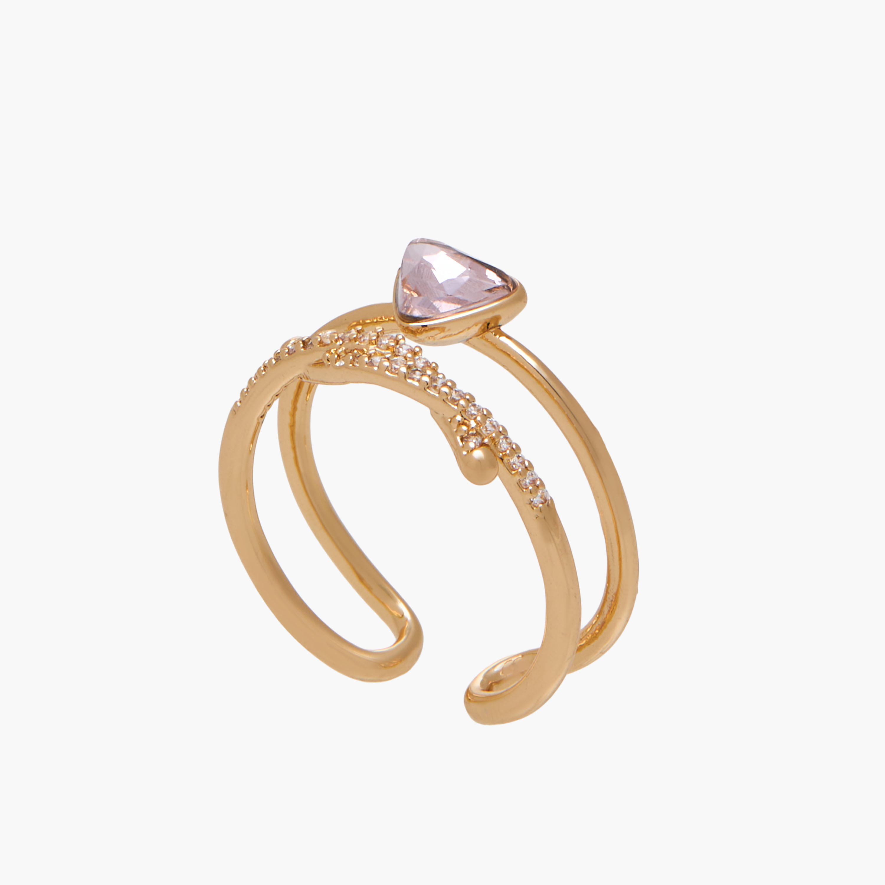 Metal Ring with Cubic Zirconia Embellishment-women-watchesandjewellery-jewellery-rings-image-1