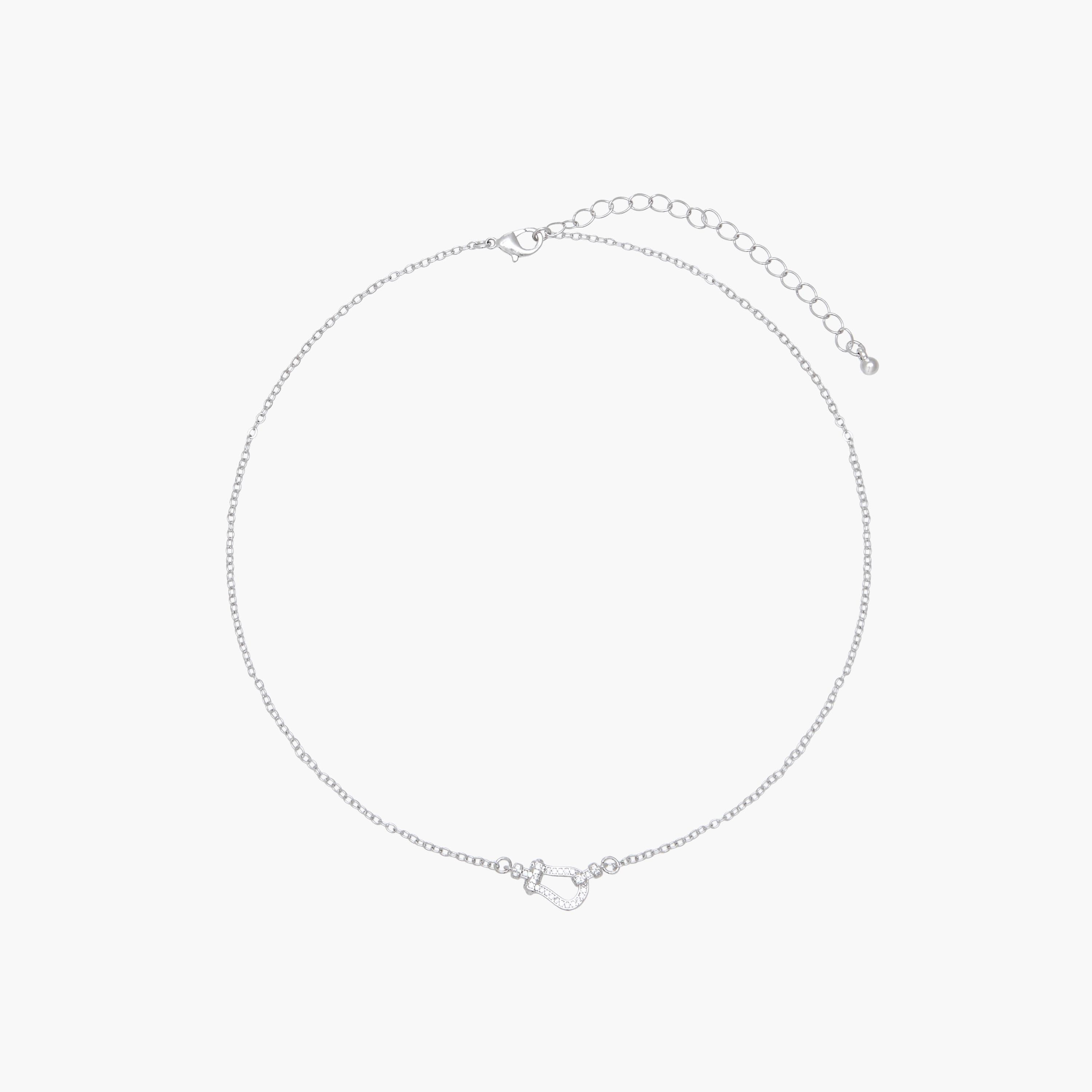عقد بلون فضي بدلاية مزينة بزركون مكعب-women-watchesandjewellery-jewellery-necklacesandpendants-image-1