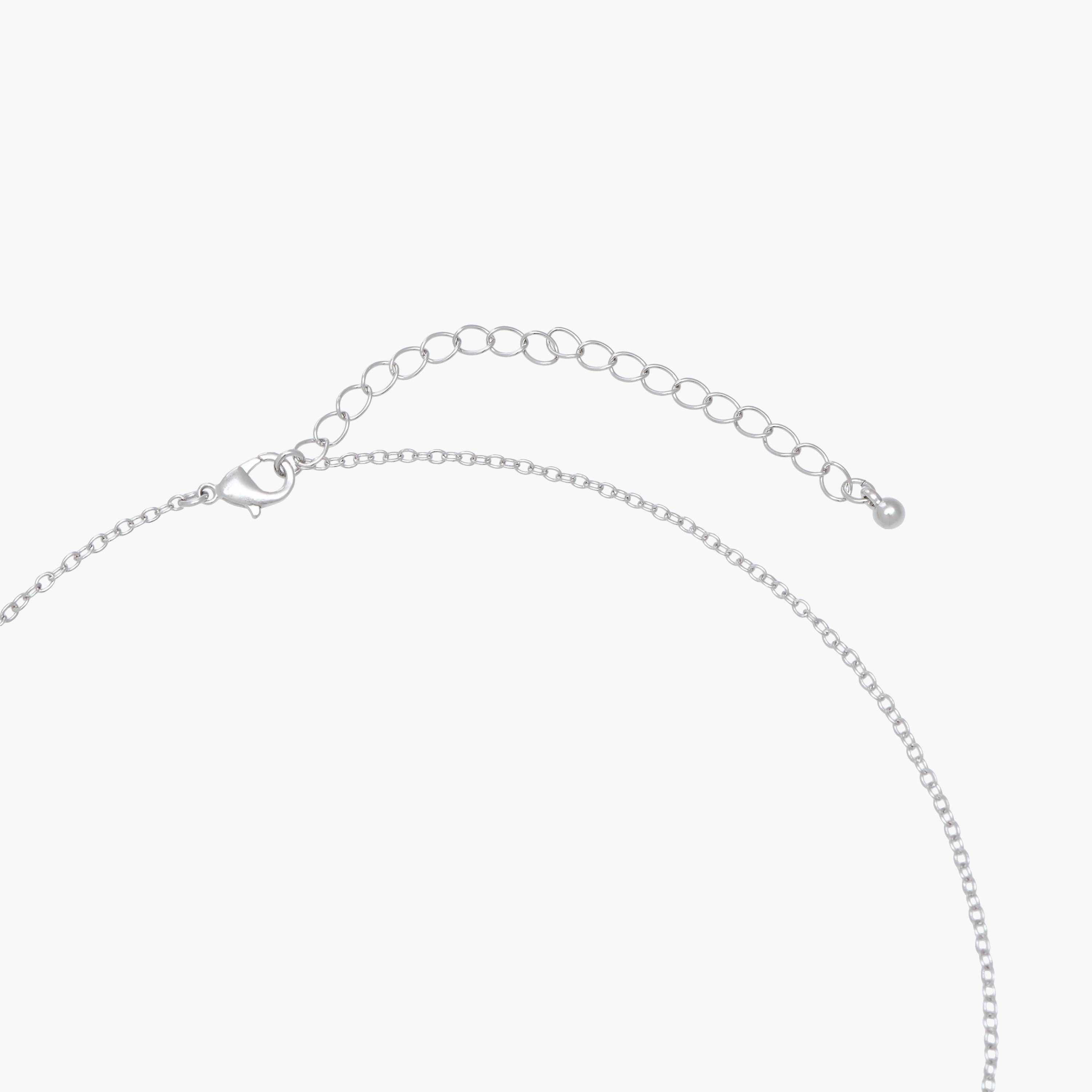 عقد بلون فضي بدلاية مزينة بزركون مكعب-women-watchesandjewellery-jewellery-necklacesandpendants-image-4