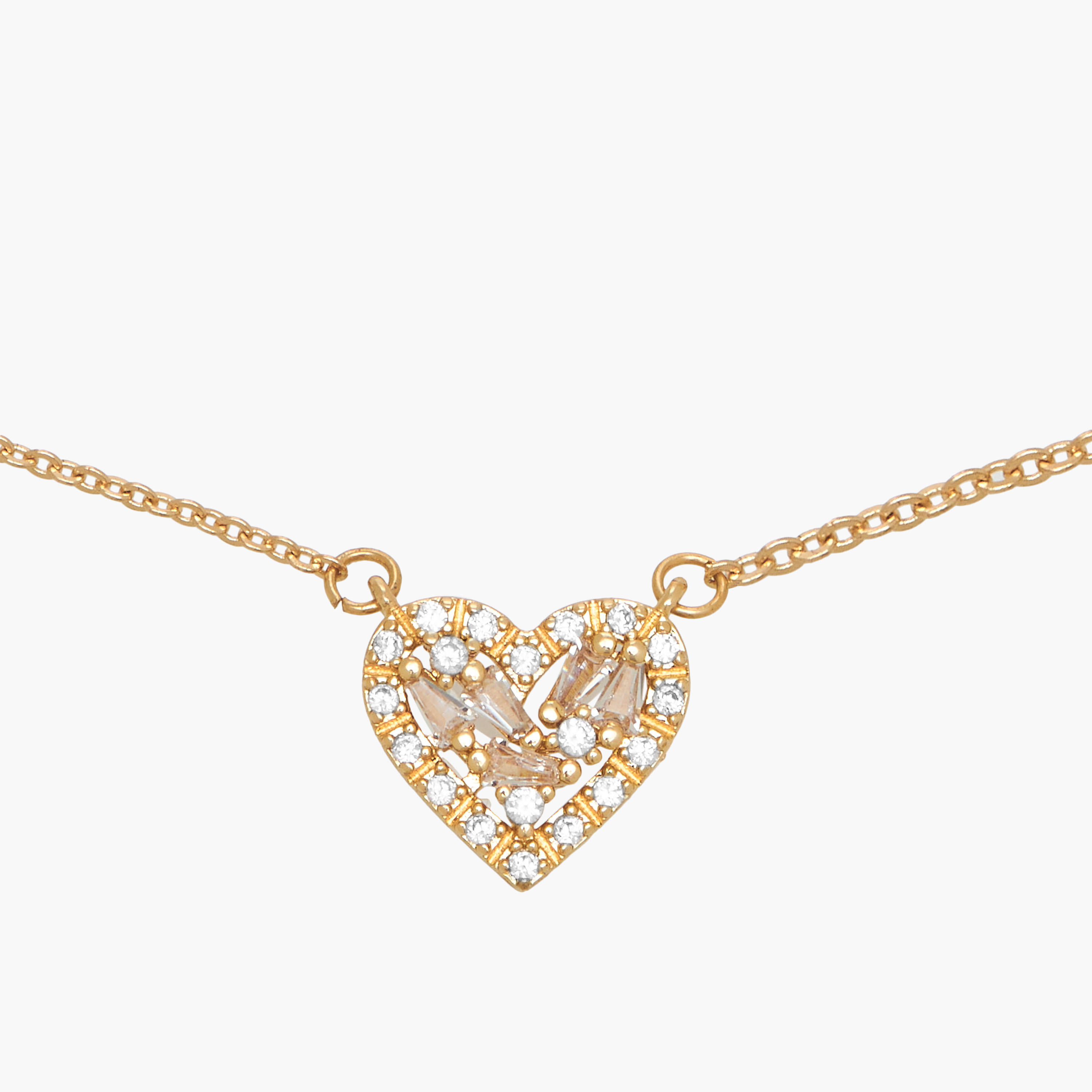 Gold Tone Neckace with Heart Pendant-women-watchesandjewellery-jewellery-necklacesandpendants-image-3