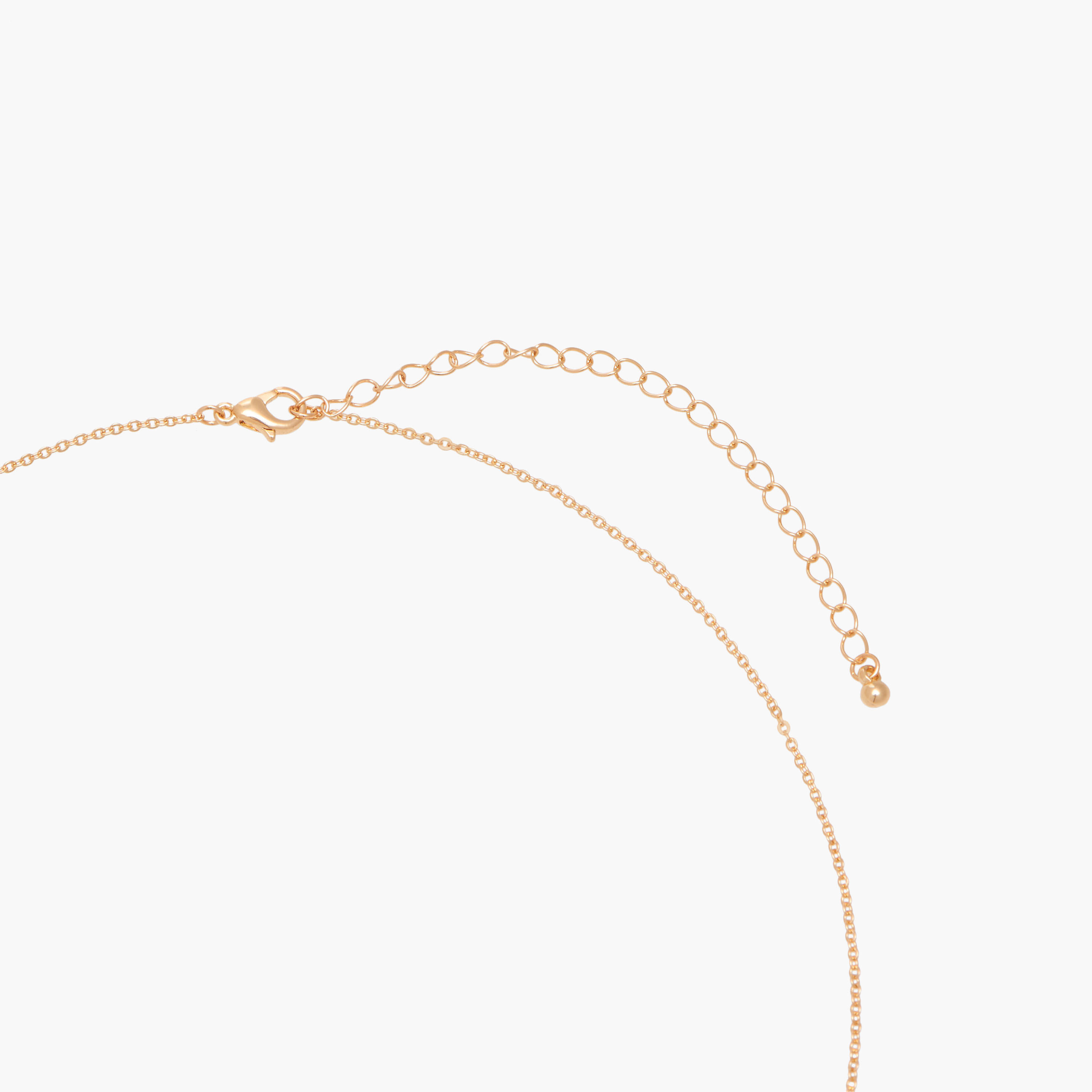 قلادة متدلية بلون ذهبي ومكعب زيركون وتصميم مزين-women-watchesandjewellery-jewellery-necklacesandpendants-image-4
