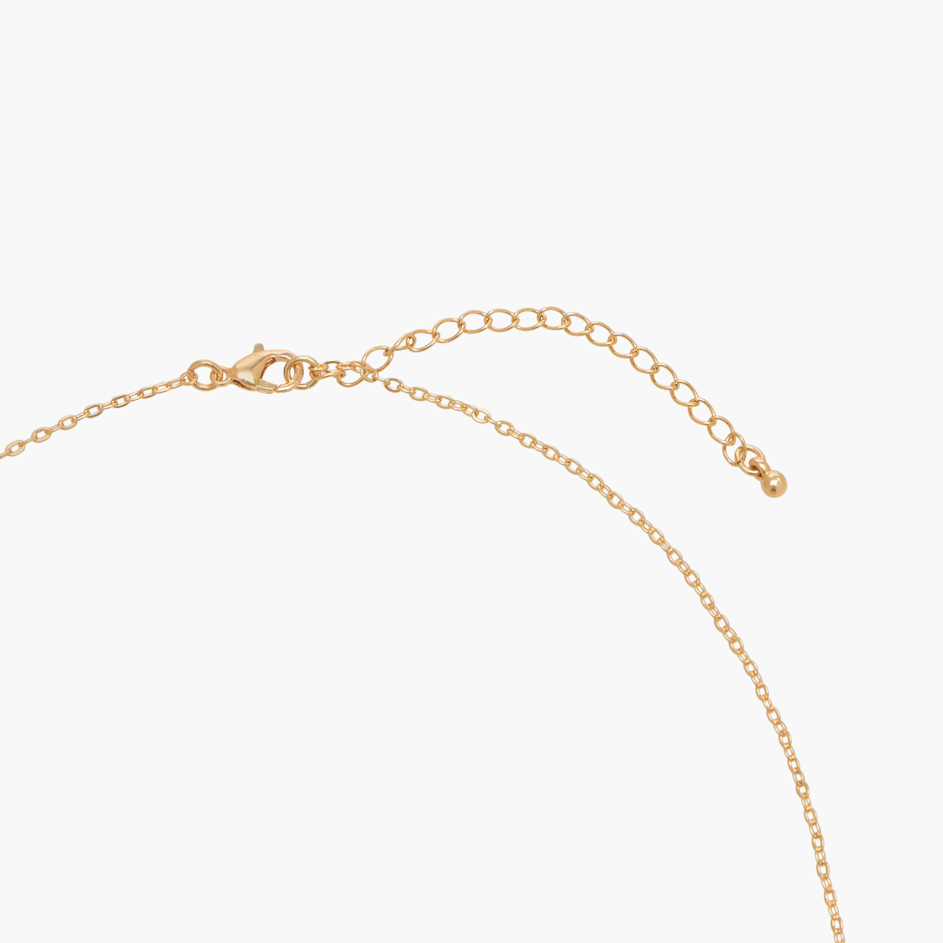Gold Tone Cubic Zirconia Pendant Necklace with Floral Design-women-watchesandjewellery-jewellery-necklacesandpendants-image-4