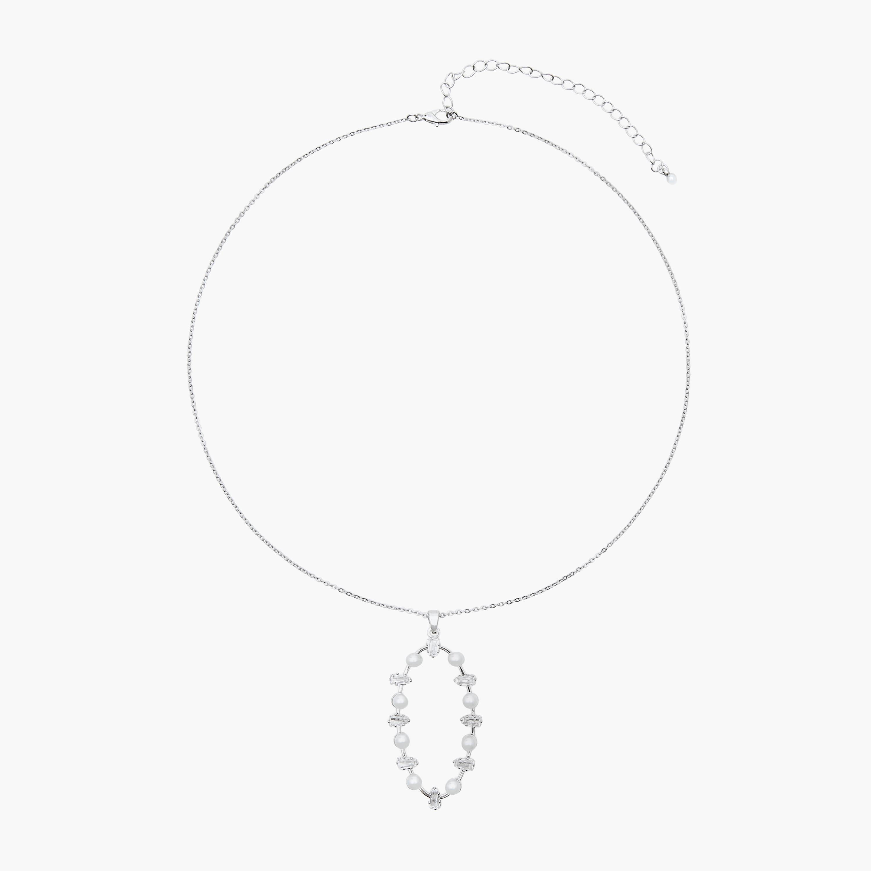 Metal Pendant Necklace with Cubic Zirconia Embellishment-women-watchesandjewellery-jewellery-necklacesandpendants-image-1