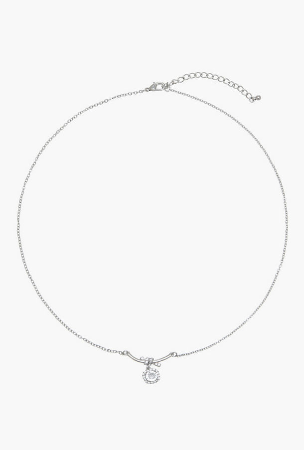 Silver Tone Cubic Zirconia Necklace with Pendant-women-watchesandjewellery-jewellery-necklacesandpendants-image-1