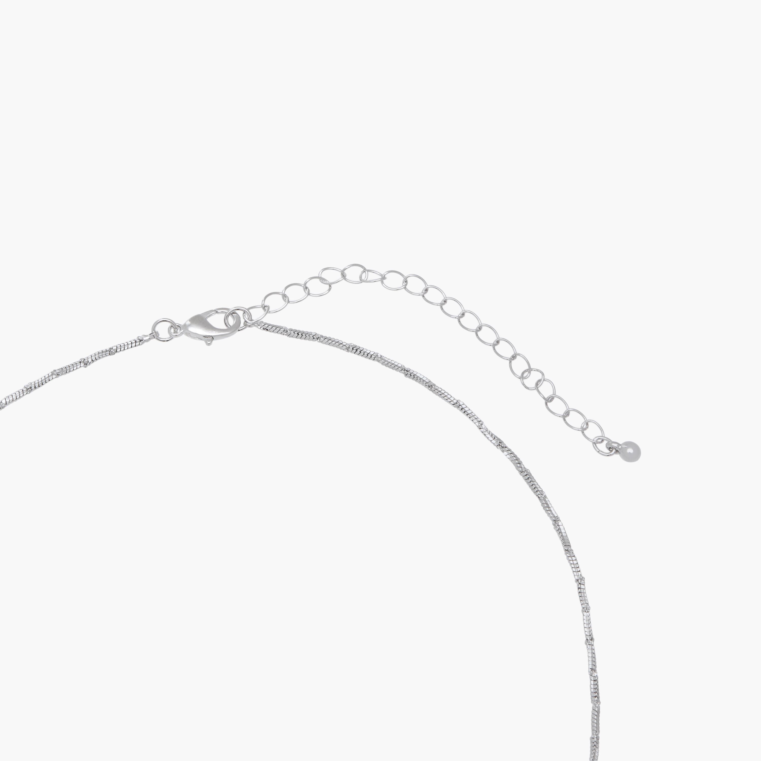قلادة بلون فضي ودلاية حجر زيركون-women-watchesandjewellery-jewellery-necklacesandpendants-image-4