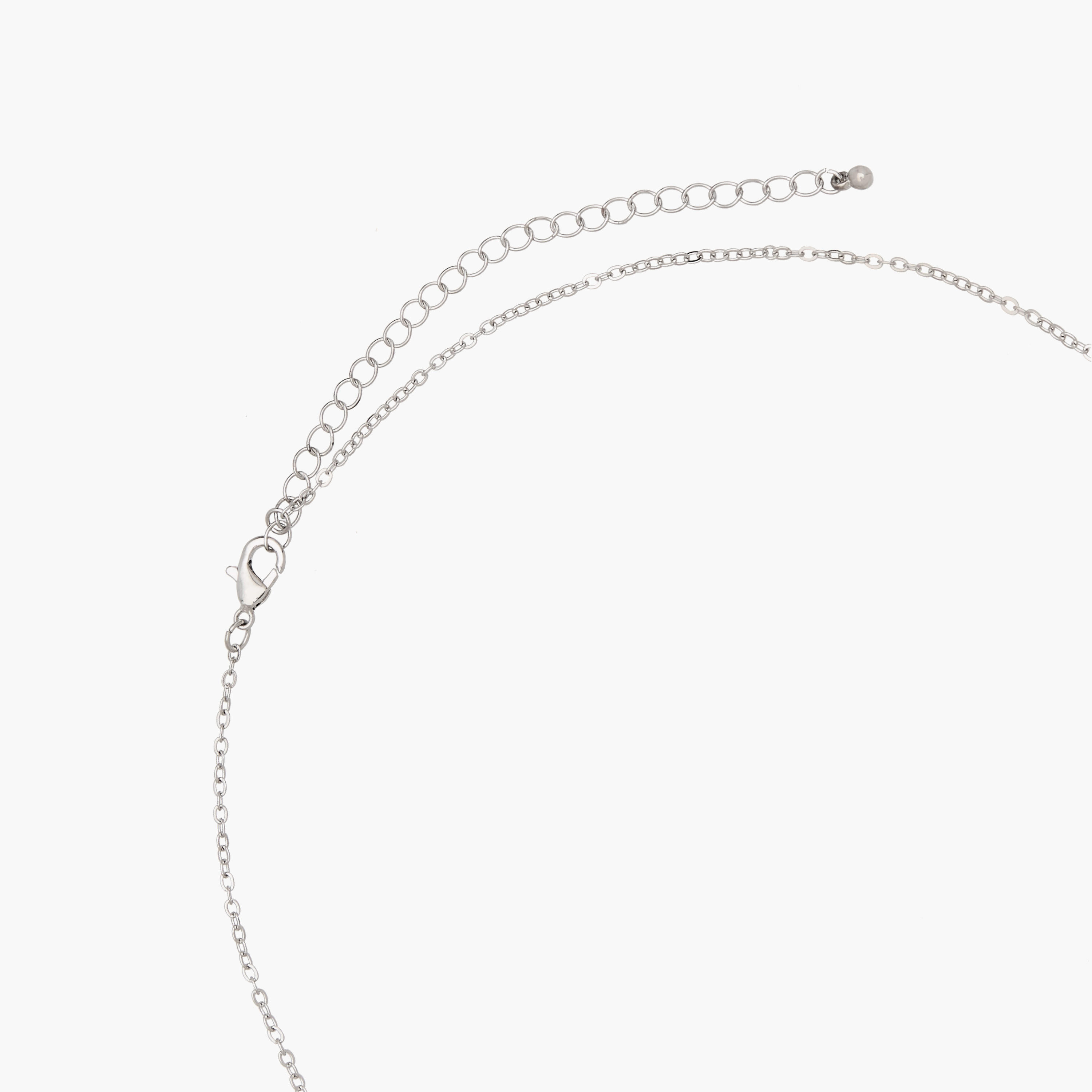 Silver Tone Pendant Necklace with Cubic Zirconia Stone Embellishment-women-watchesandjewellery-jewellery-necklacesandpendants-image-3