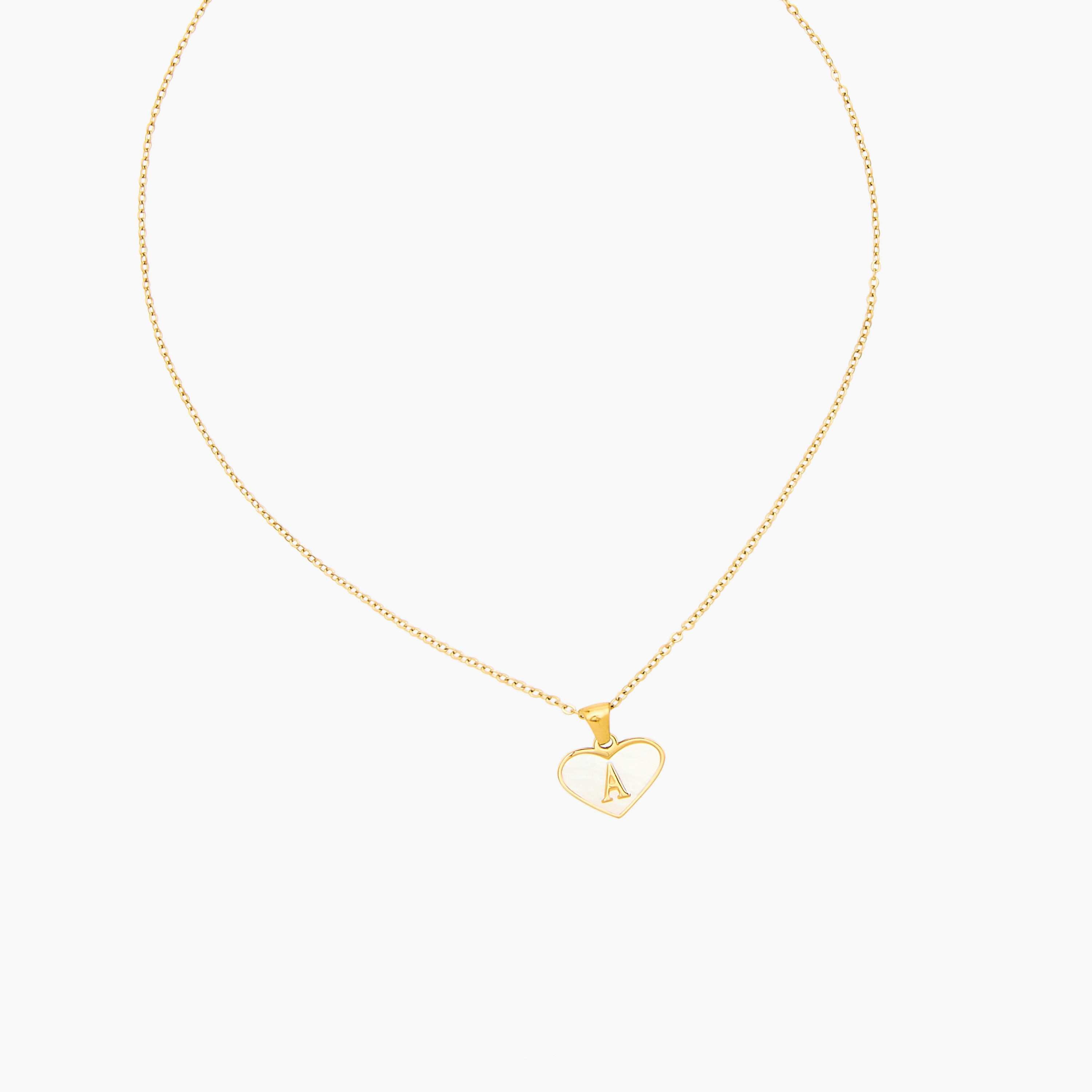 عقد بلون ذهبي بدلاية حرف A مزينة بزركون مكعب-women-watchesandjewellery-jewellery-necklacesandpendants-image-2
