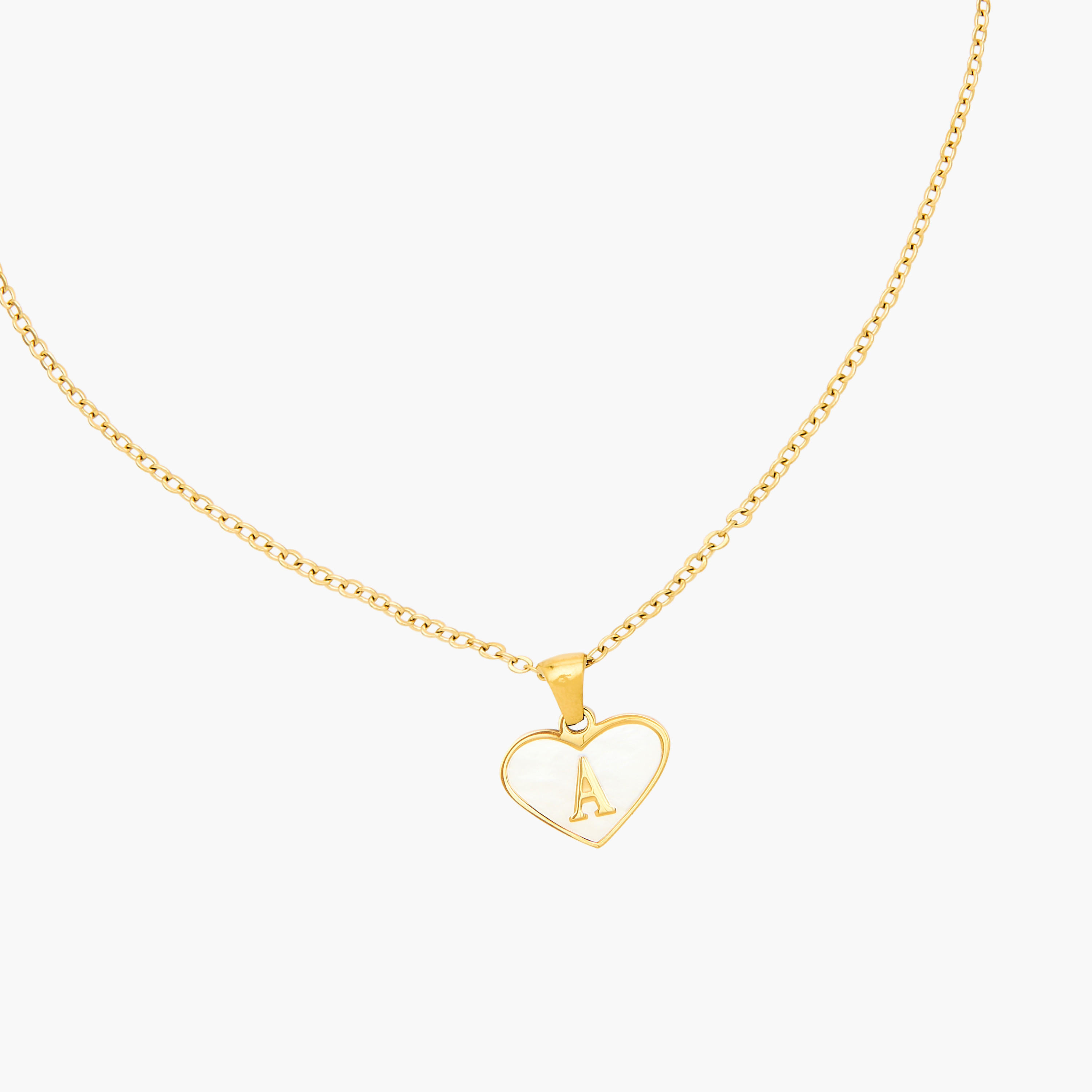 عقد بلون ذهبي بدلاية حرف A مزينة بزركون مكعب-women-watchesandjewellery-jewellery-necklacesandpendants-image-3