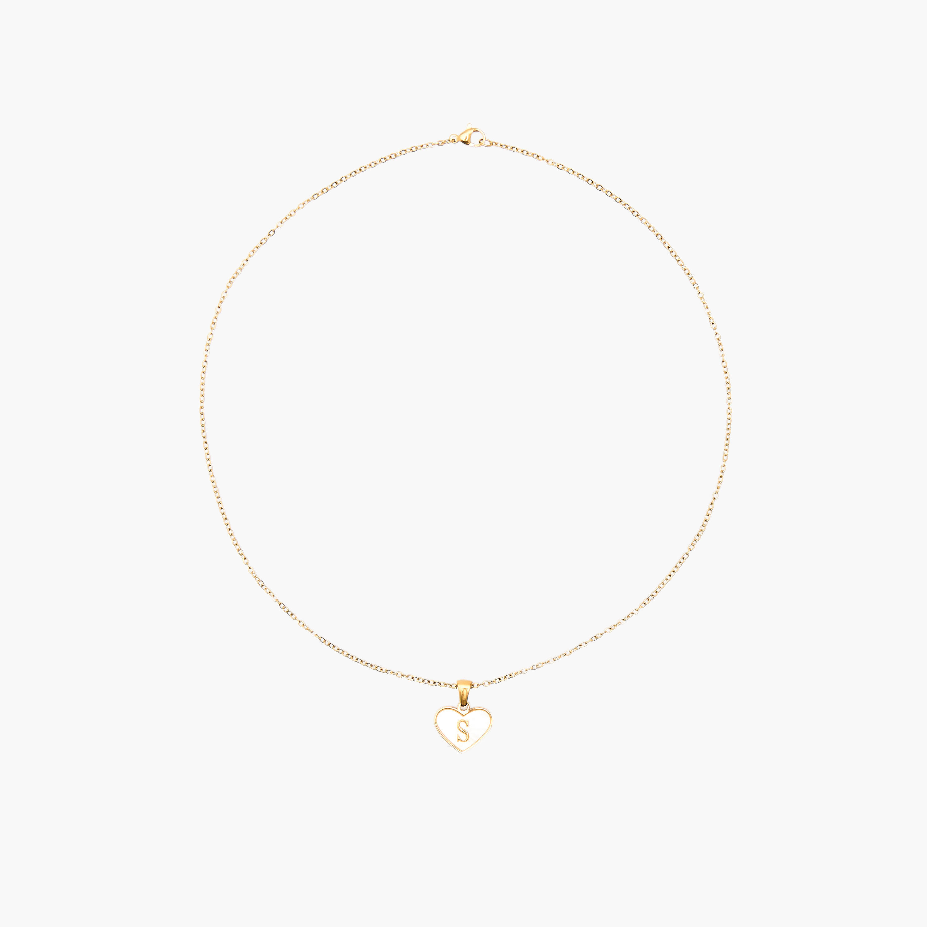 Gold Tone Pendant Necklace with Initial S-women-watchesandjewellery-jewellery-necklacesandpendants-image-1