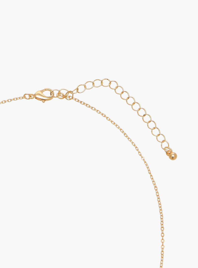 Gold Tone Cubic Zirconia Necklace with Key Pendant-women-watchesandjewellery-jewellery-necklacesandpendants-image-4