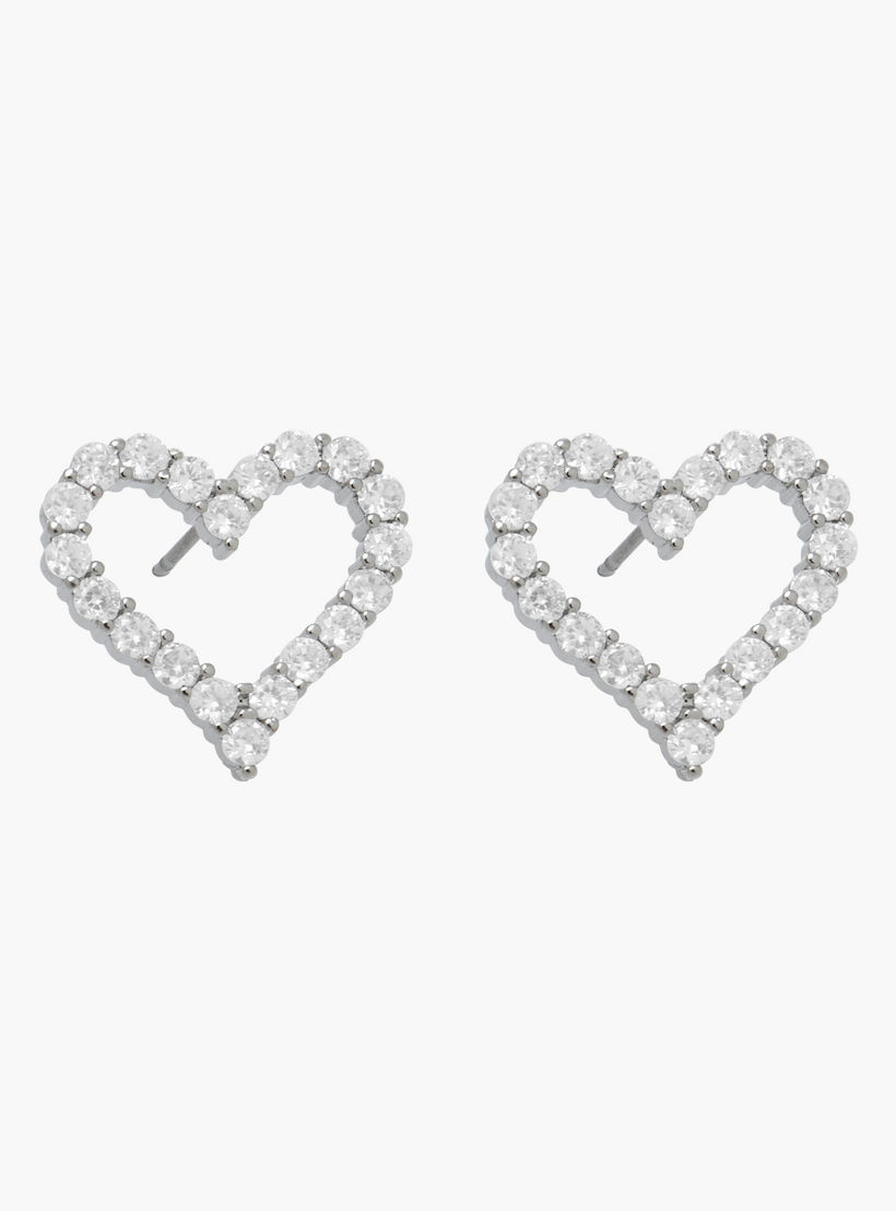 Set of 2 - Embellished Heart Pendant Necklace and Earrings-women-watchesandjewellery-jewellery-jewellerysets-image-4