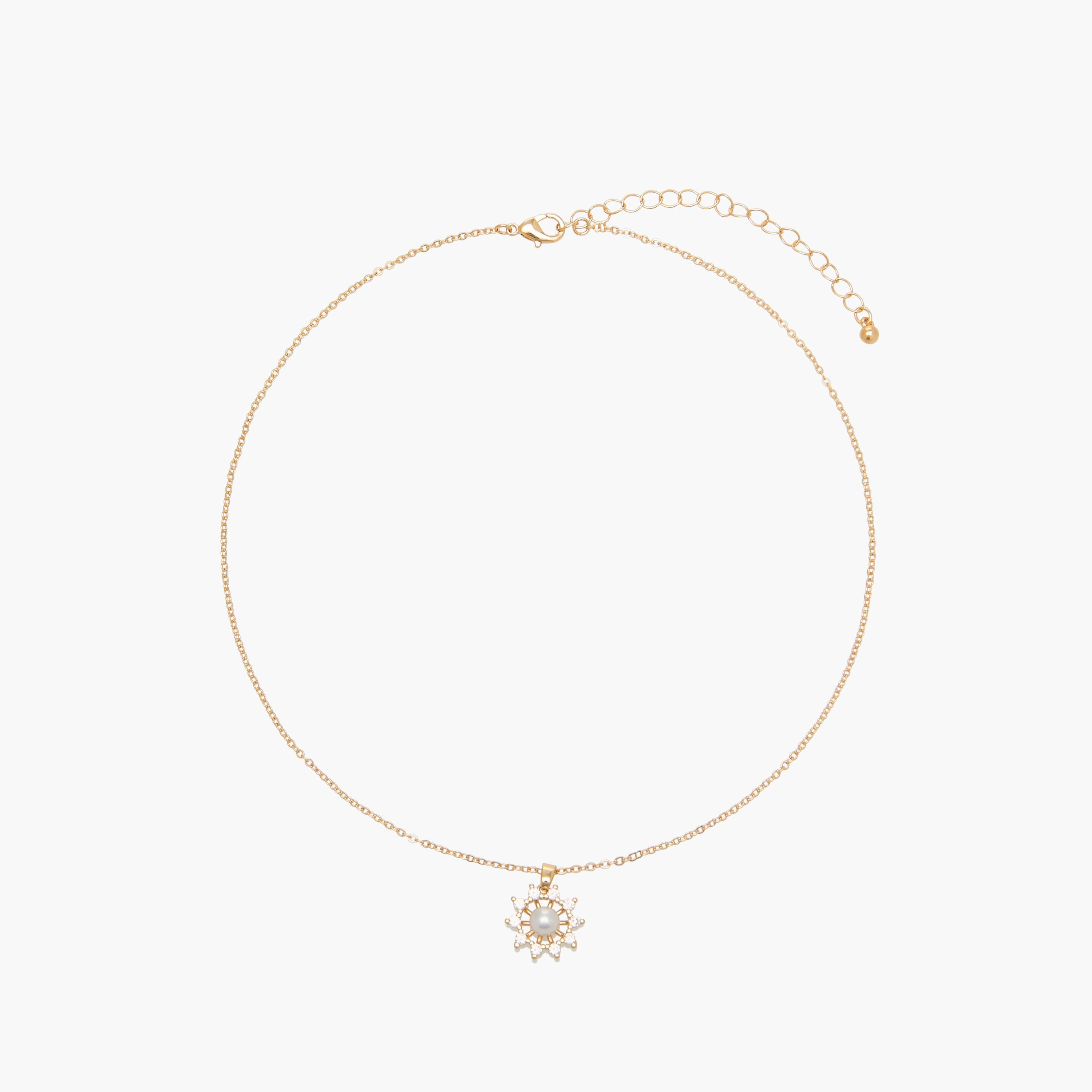 Set of 2 - Embellished Pearl Pendant Necklace and Earrings-women-watchesandjewellery-jewellery-jewellerysets-image-2