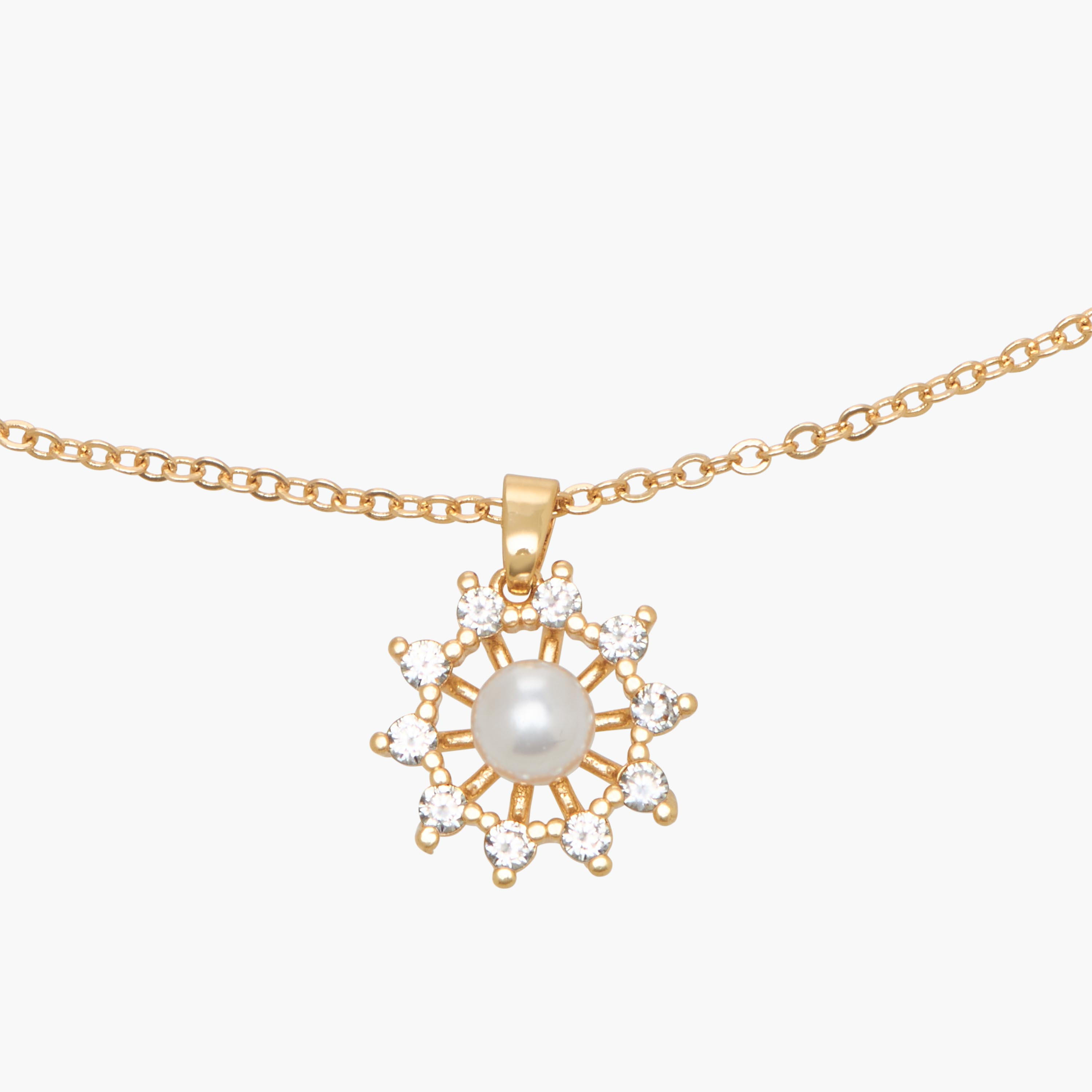 Set of 2 - Embellished Pearl Pendant Necklace and Earrings-women-watchesandjewellery-jewellery-jewellerysets-image-7