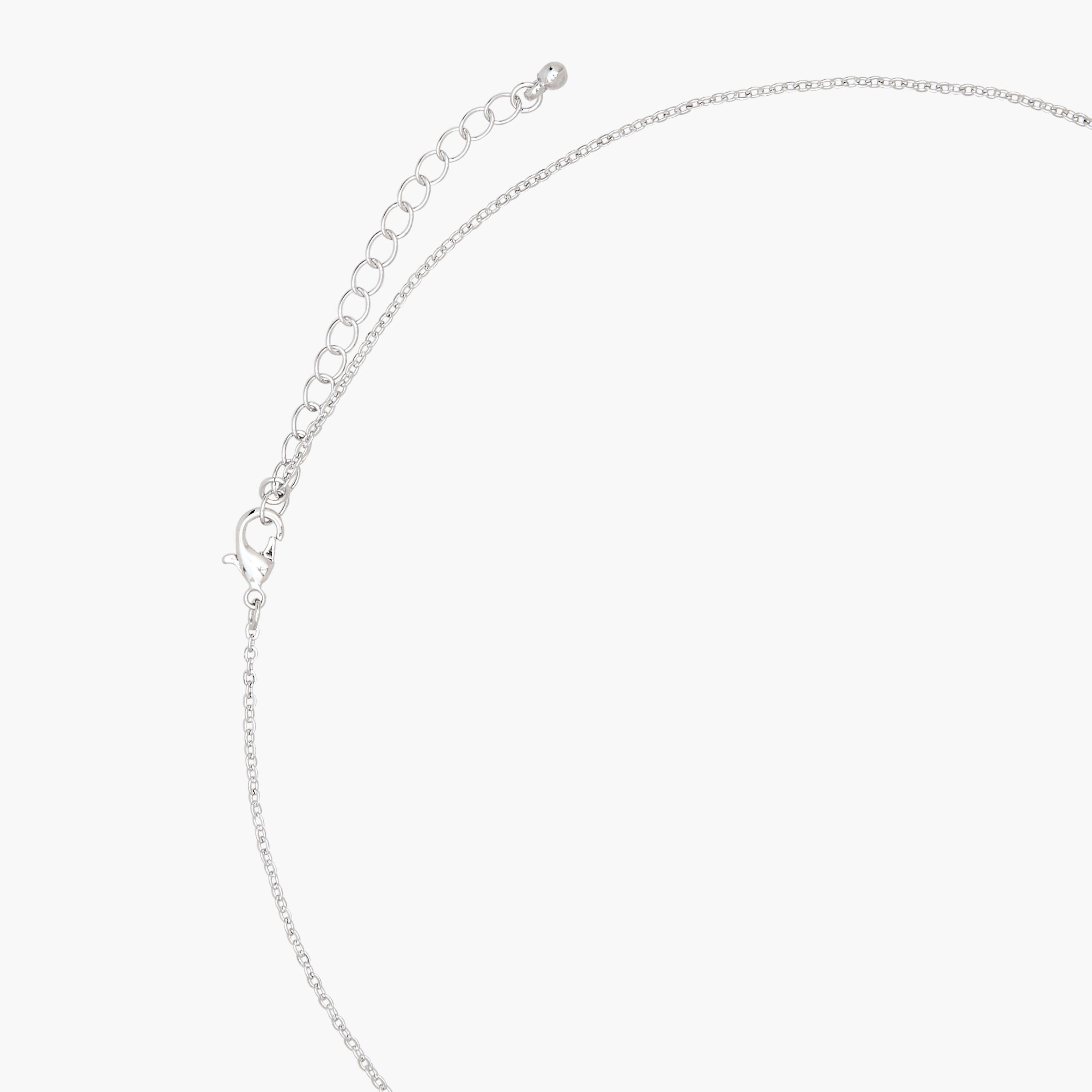 Silver Tone Pendant Necklace with Cubic Zirconia Stone Embellishment-women-watchesandjewellery-jewellery-necklacesandpendants-image-3