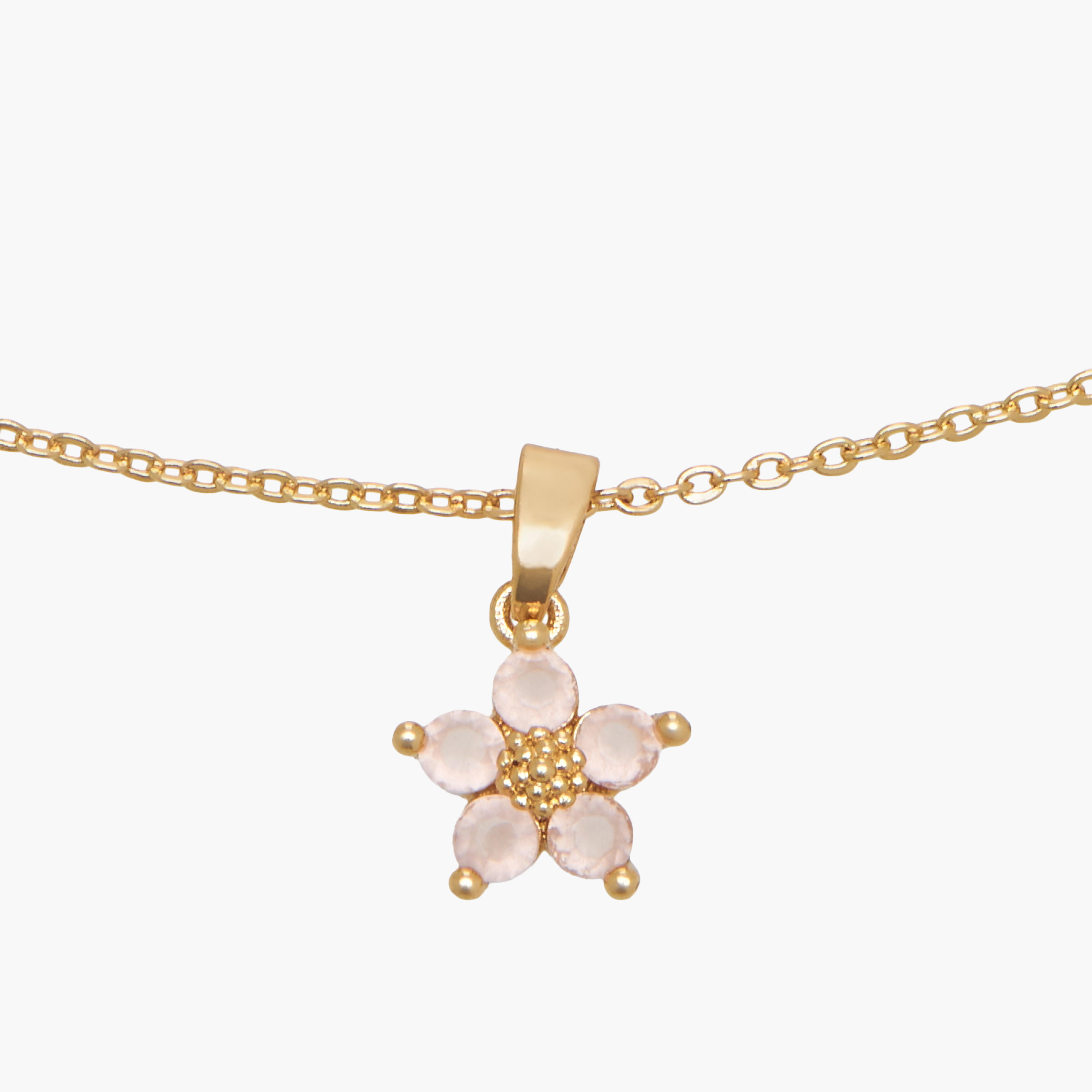 طقم من 2 - قلادة بدلاية زهور وزينة مكعب زيركون وأقراط-women-watchesandjewellery-jewellery-jewellerysets-image-7