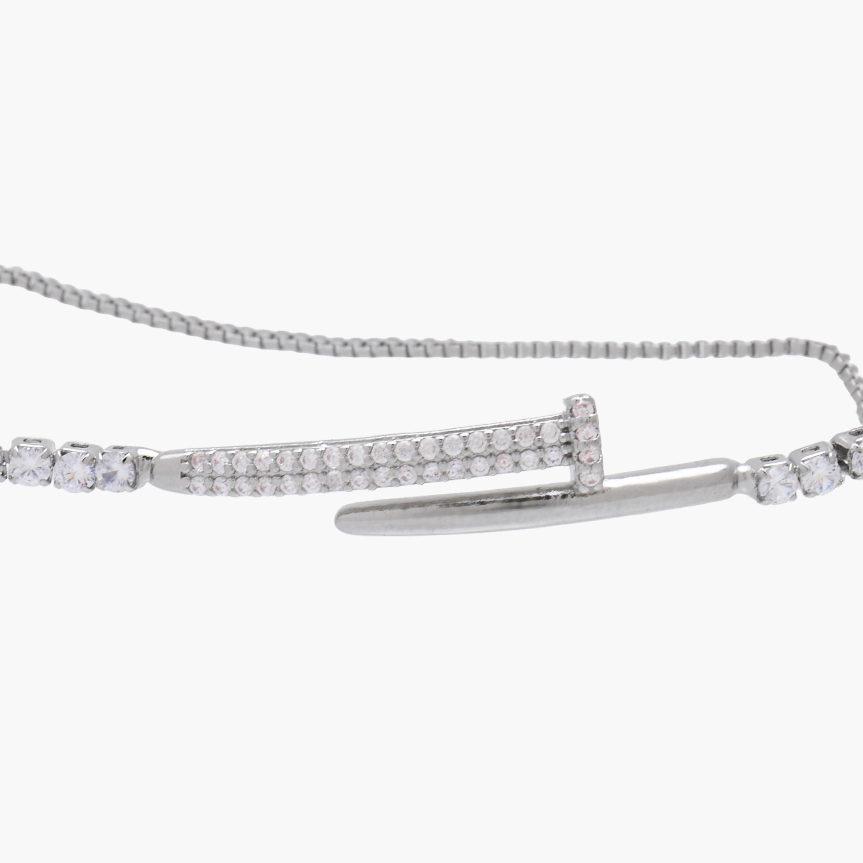 Metal Cubic Zirconia Embellished Bracelet-women-watchesandjewellery-jewellery-banglesandbracelets-image-5