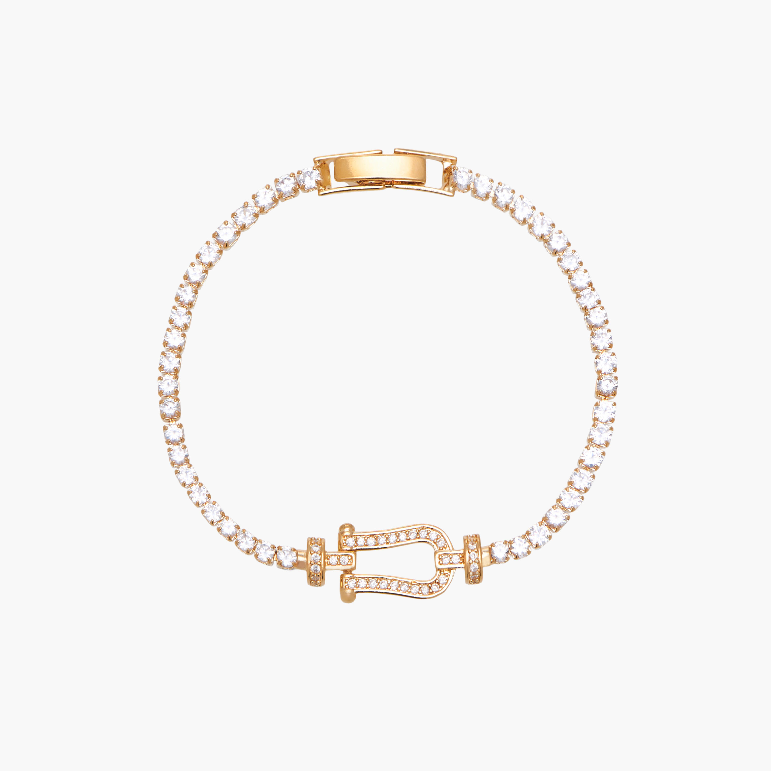 Metal Cubic Zirconia Embellished Bracelet-women-watchesandjewellery-jewellery-banglesandbracelets-image-1