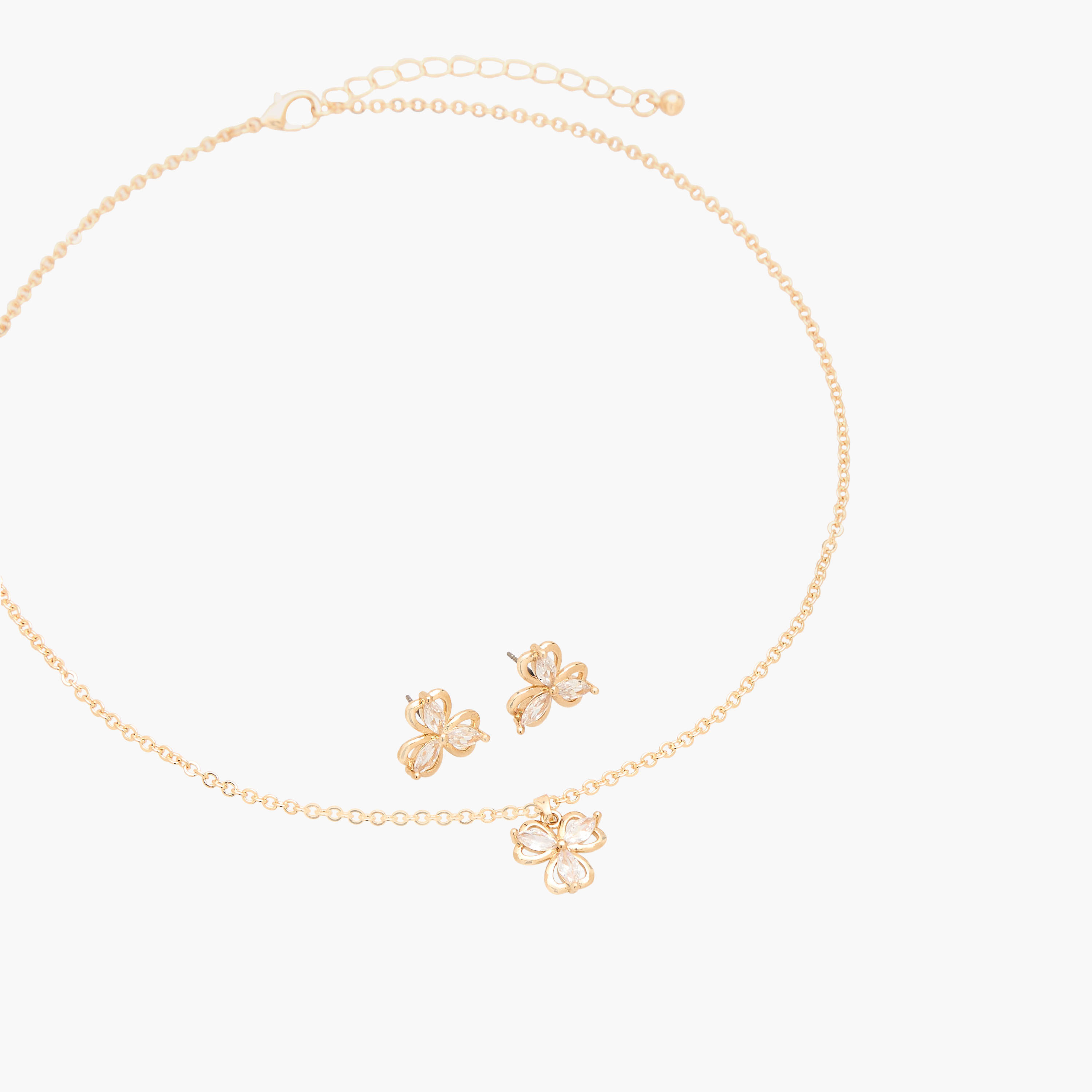 Set of 2 - Stone Embellished Necklace and Earrings-women-watchesandjewellery-jewellery-jewellerysets-image-3