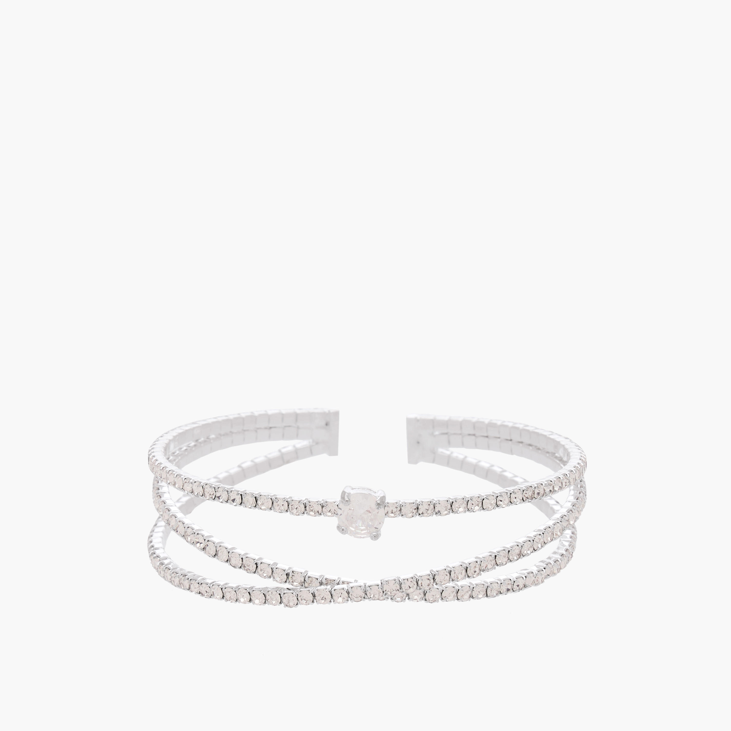 سوار كفّ معدني مرصّع بحجر زركون مكعب-women-watchesandjewellery-jewellery-banglesandbracelets-image-1