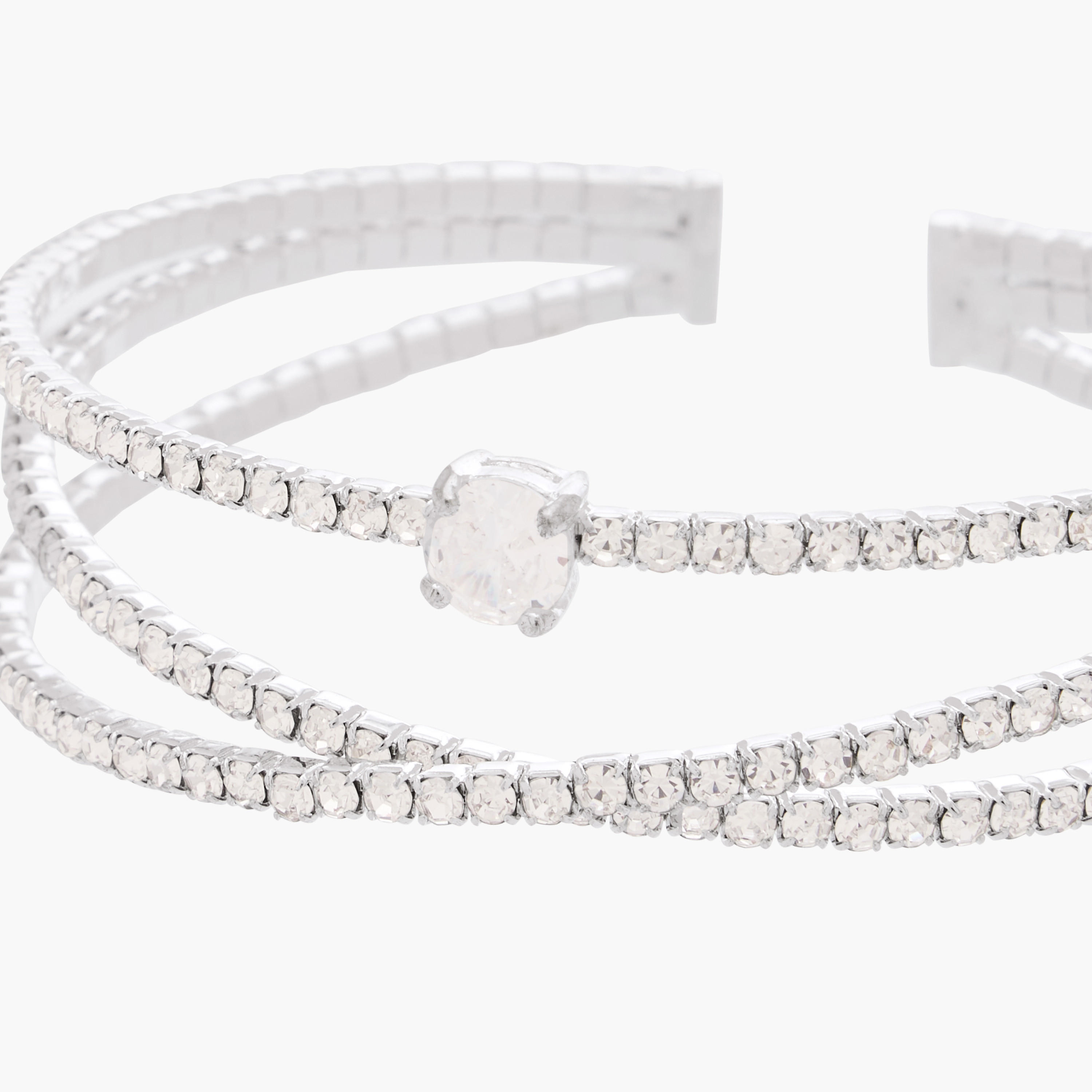سوار كفّ معدني مرصّع بحجر زركون مكعب-women-watchesandjewellery-jewellery-banglesandbracelets-image-3