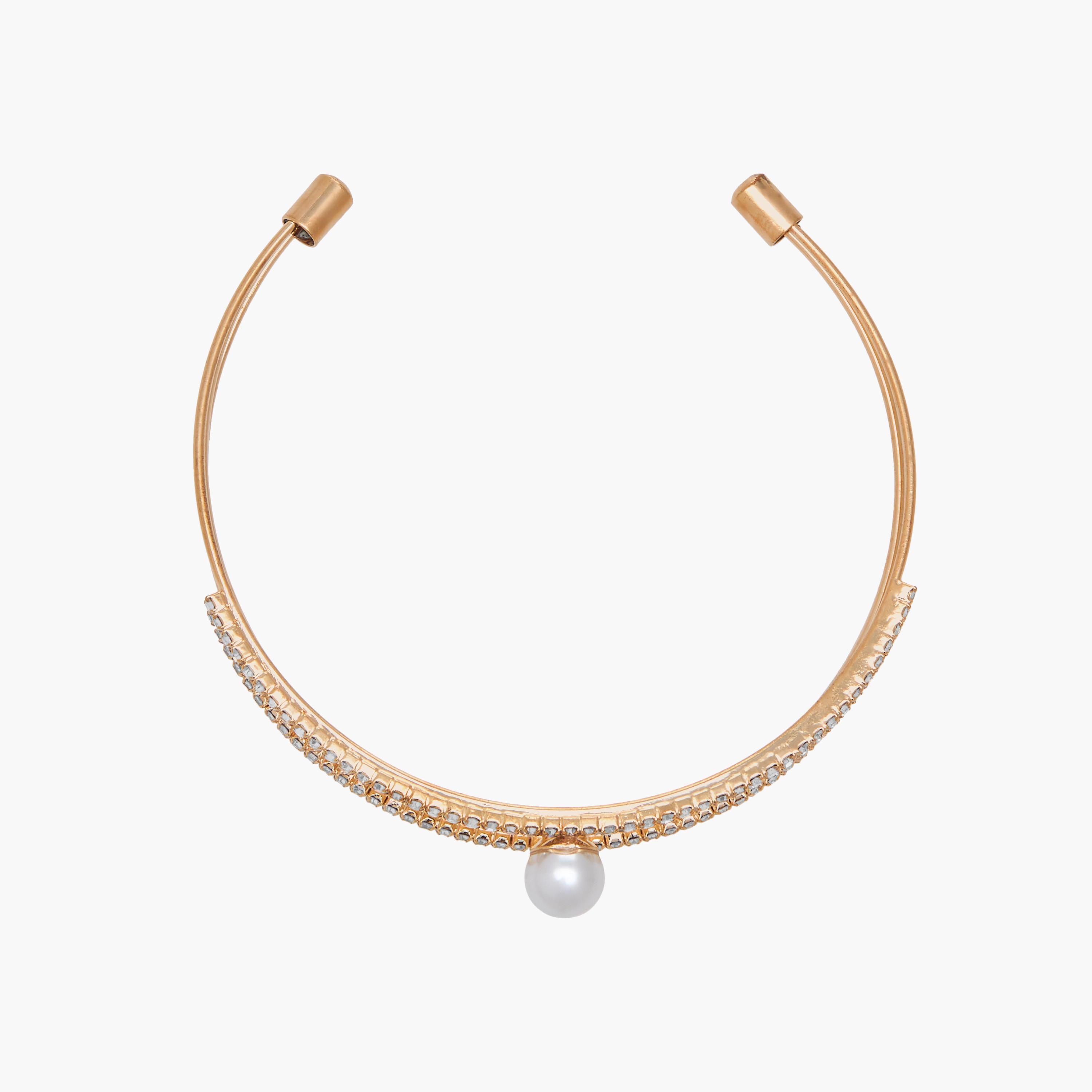 Metallic Cubic Zirconia Embellished Bracelet-women-watchesandjewellery-jewellery-banglesandbracelets-image-1