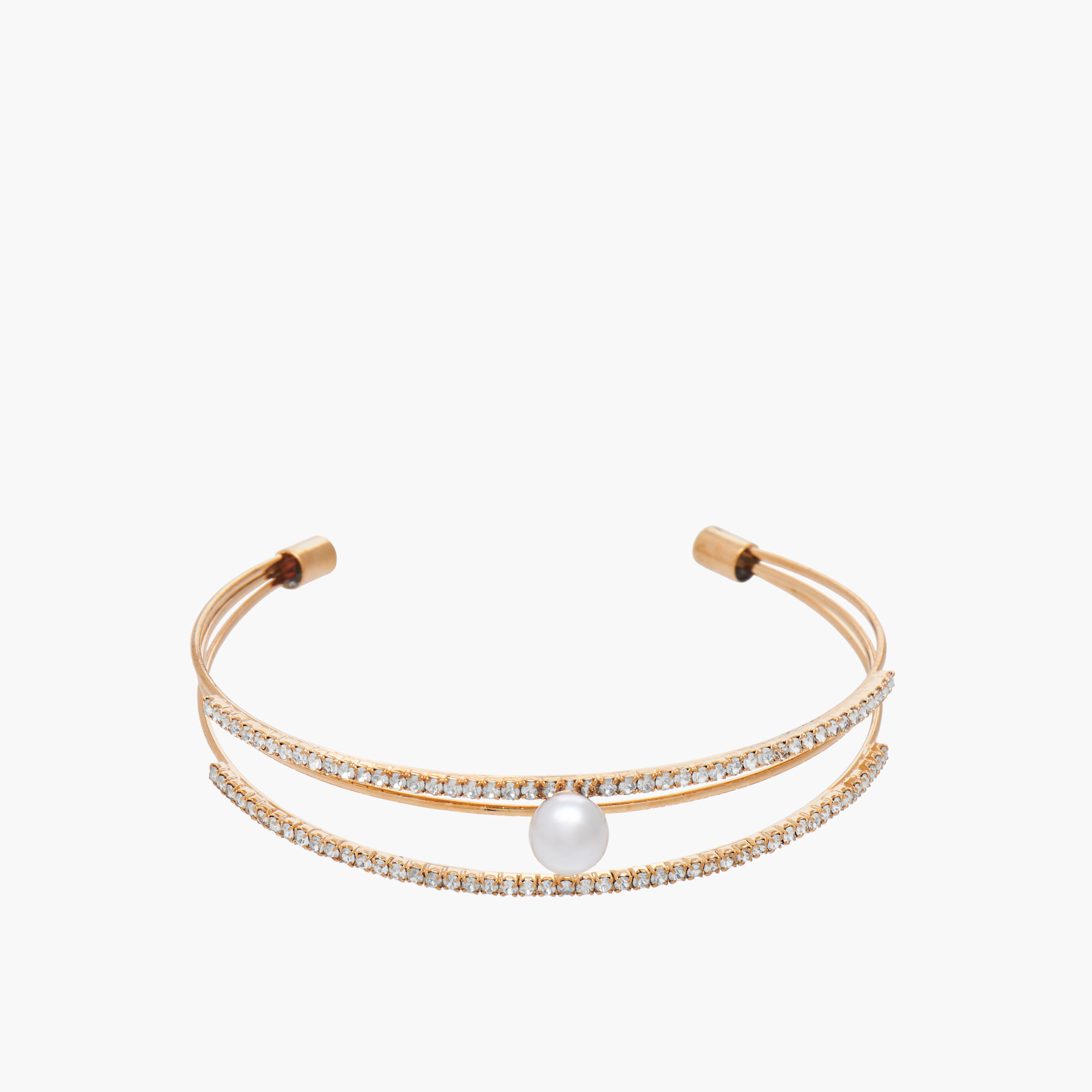 Metallic Cubic Zirconia Embellished Bracelet-women-watchesandjewellery-jewellery-banglesandbracelets-image-2