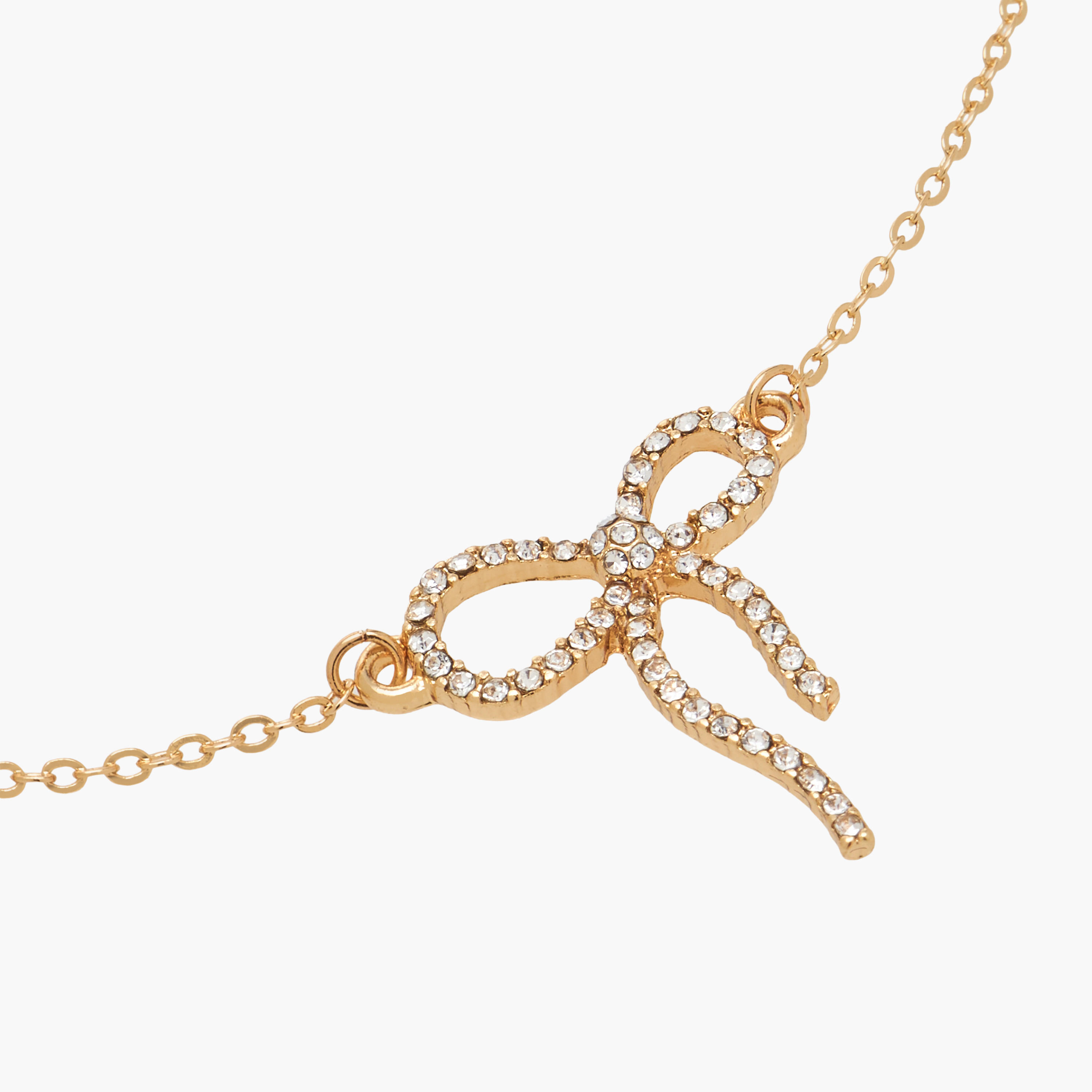 Set of 2 - Bow Embellished Pendant Necklace and Earrings-women-watchesandjewellery-jewellery-jewellerysets-image-7