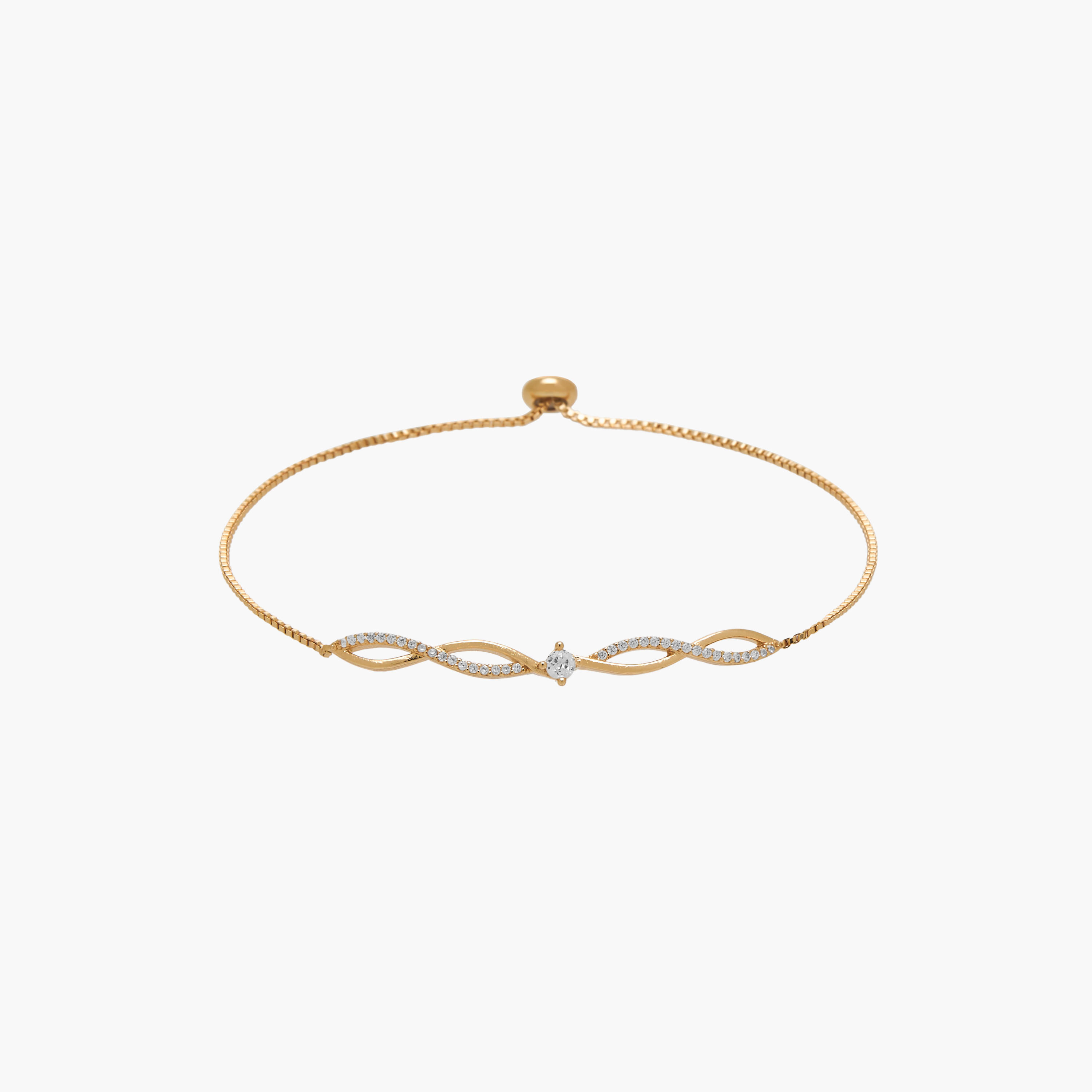 Metallic Cubic Zirconia Embellished Bracelet-women-watchesandjewellery-jewellery-banglesandbracelets-image-2