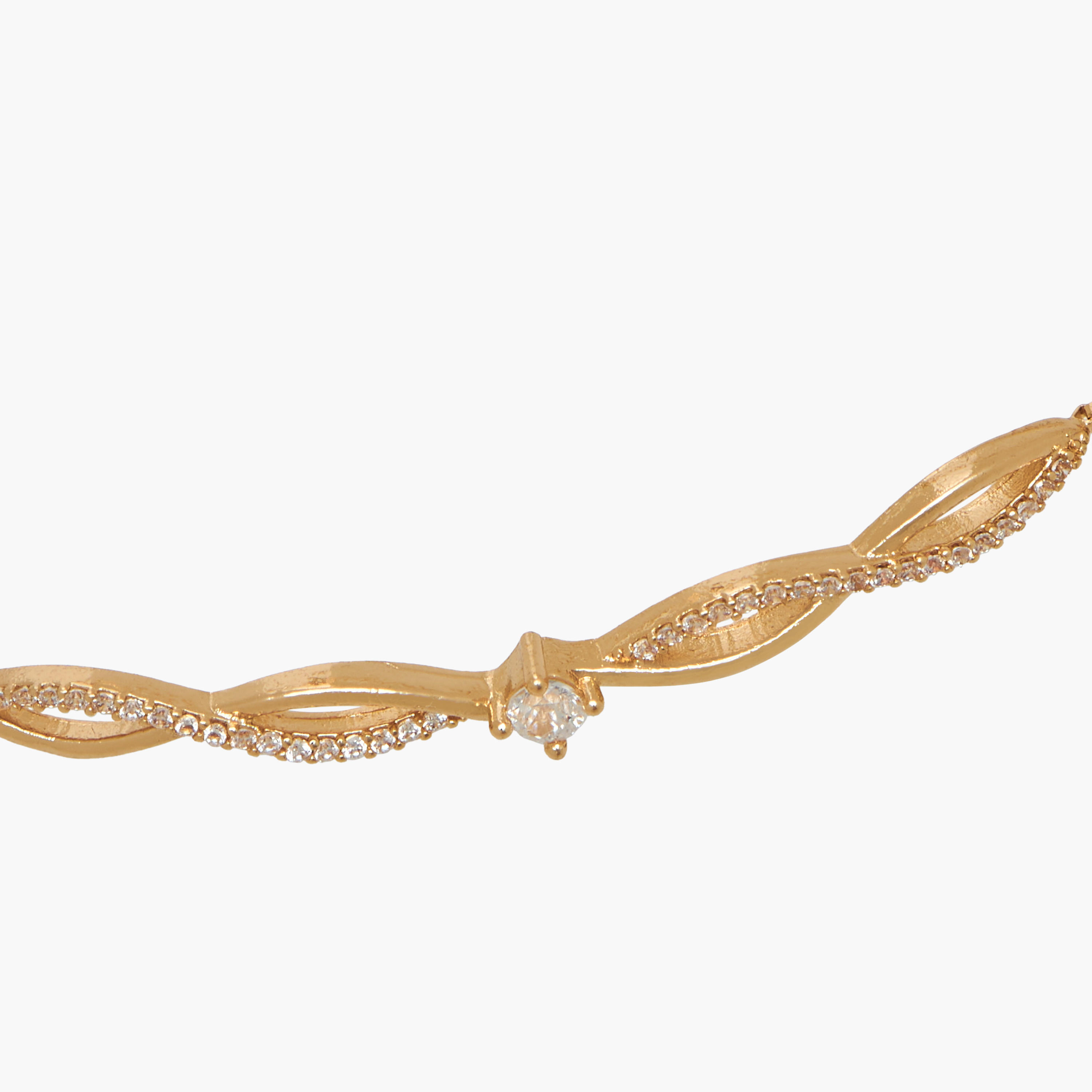Metallic Cubic Zirconia Embellished Bracelet-women-watchesandjewellery-jewellery-banglesandbracelets-image-5