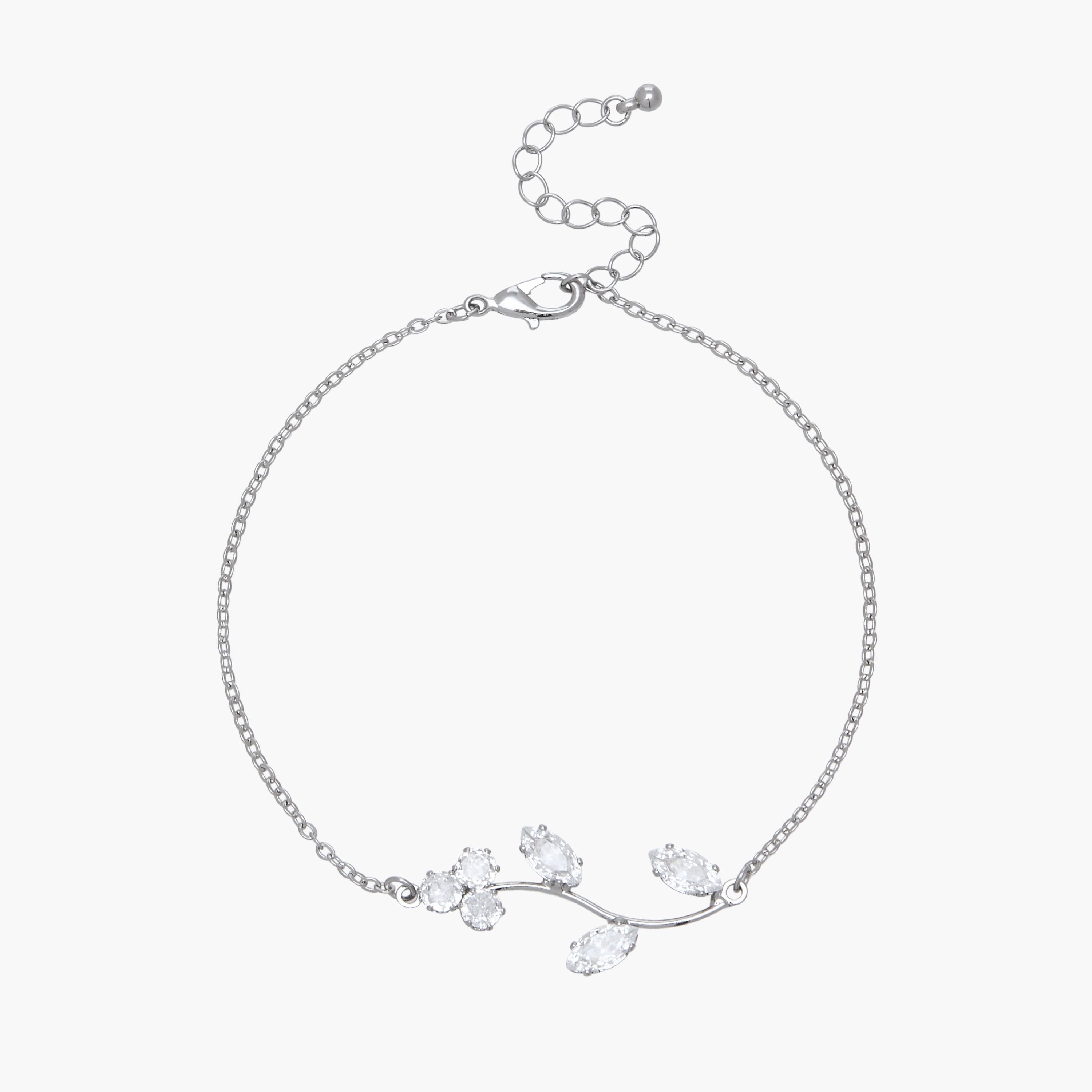سوار ميتاليك بتزيينات فصوص زيركون-women-watchesandjewellery-jewellery-banglesandbracelets-image-1