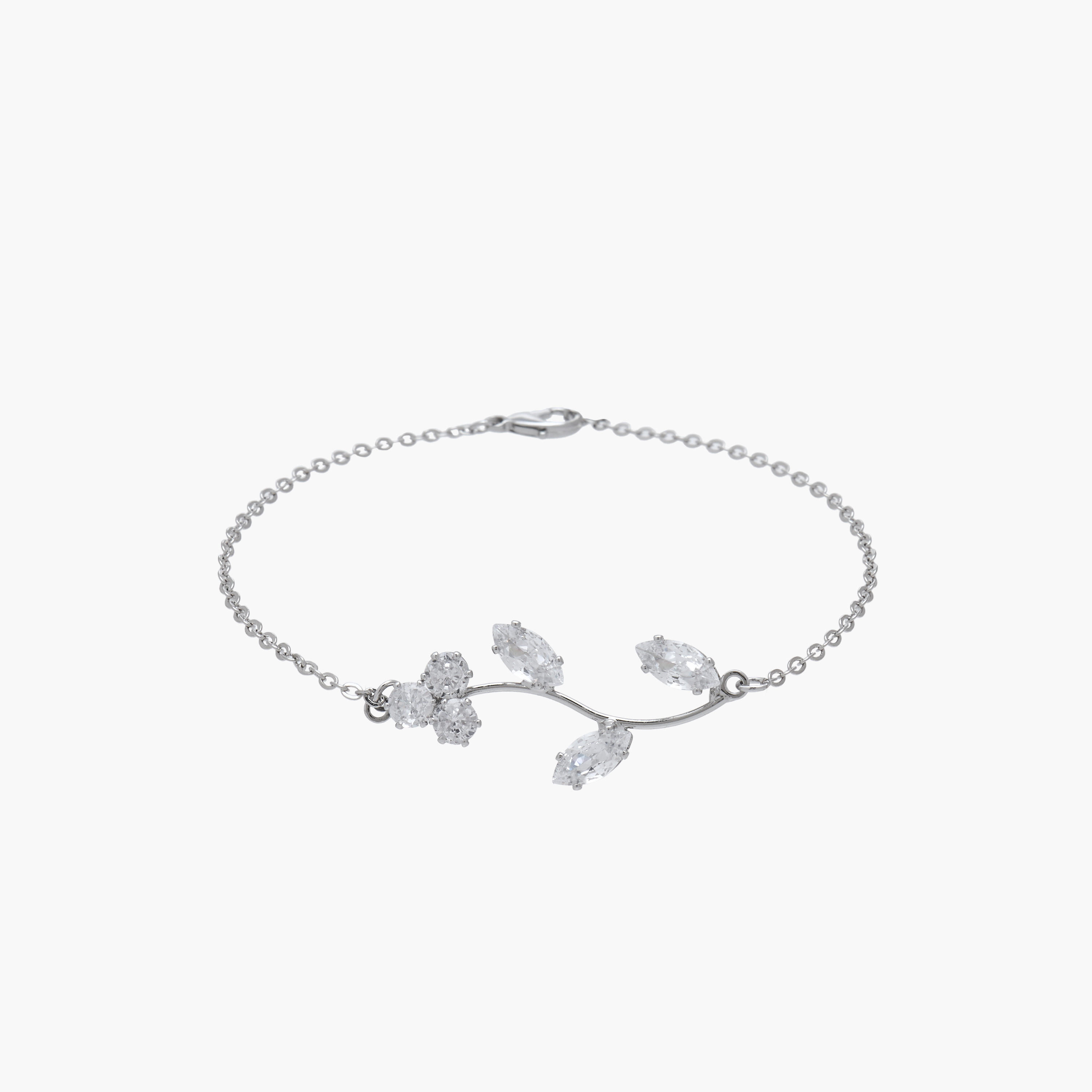 سوار ميتاليك بتزيينات فصوص زيركون-women-watchesandjewellery-jewellery-banglesandbracelets-image-2