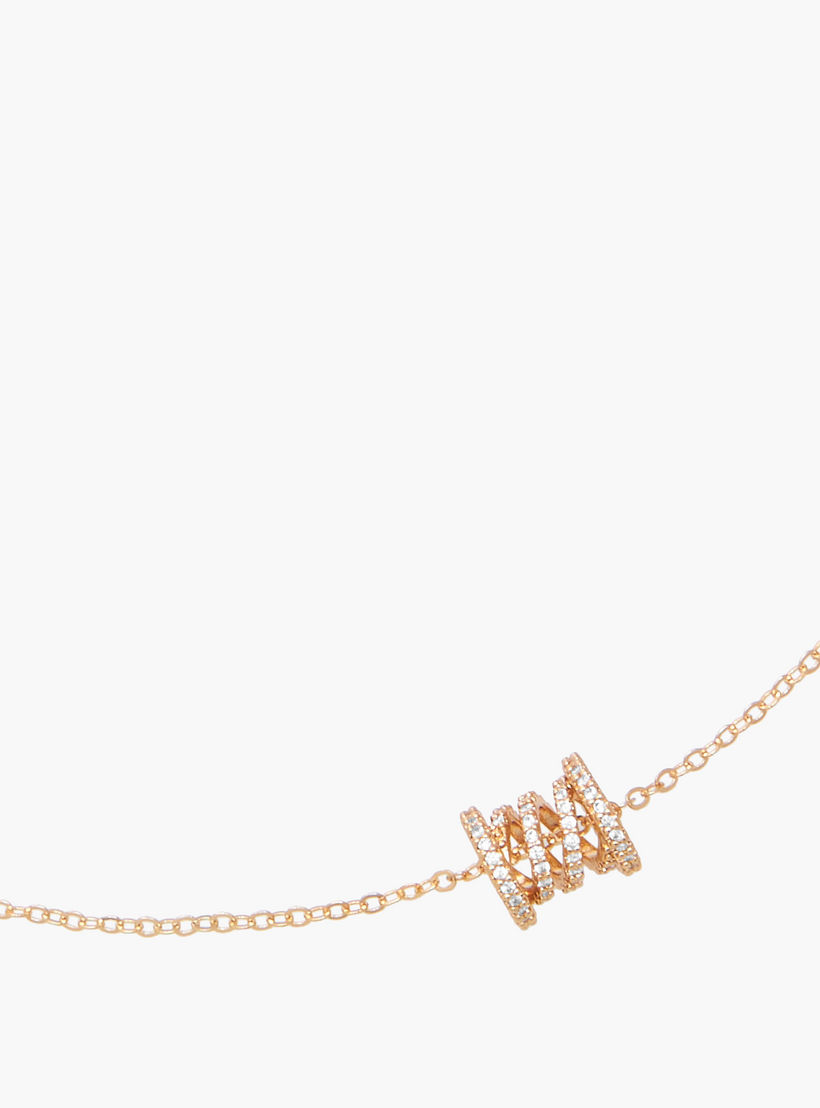 Gold Tone Cubic Zirconia Pendant Necklace with Embellished Design-women-watchesandjewellery-jewellery-necklacesandpendants-image-2