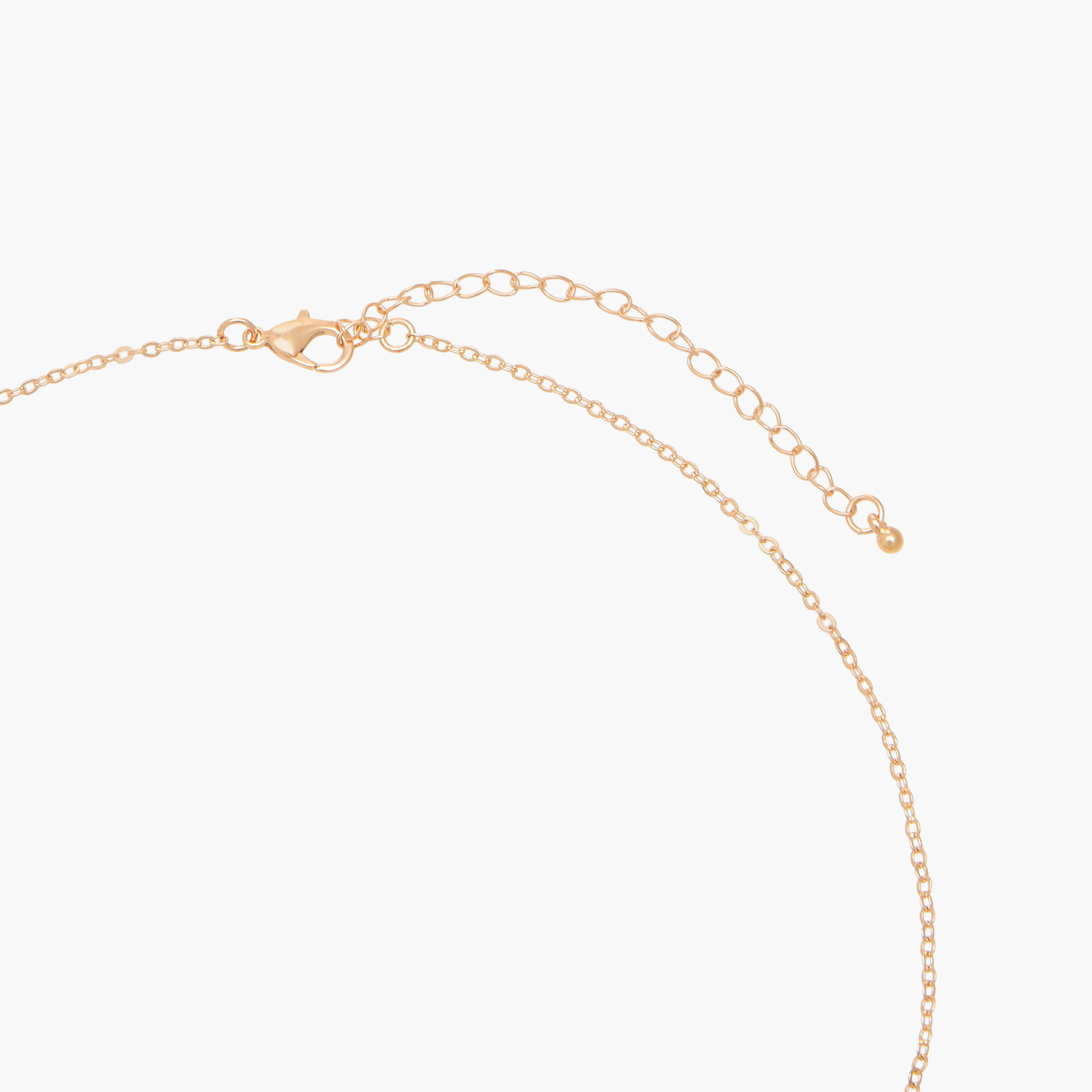 Gold Tone Cubic Zirconia Pendant Necklace with Embellished Design-women-watchesandjewellery-jewellery-necklacesandpendants-image-4