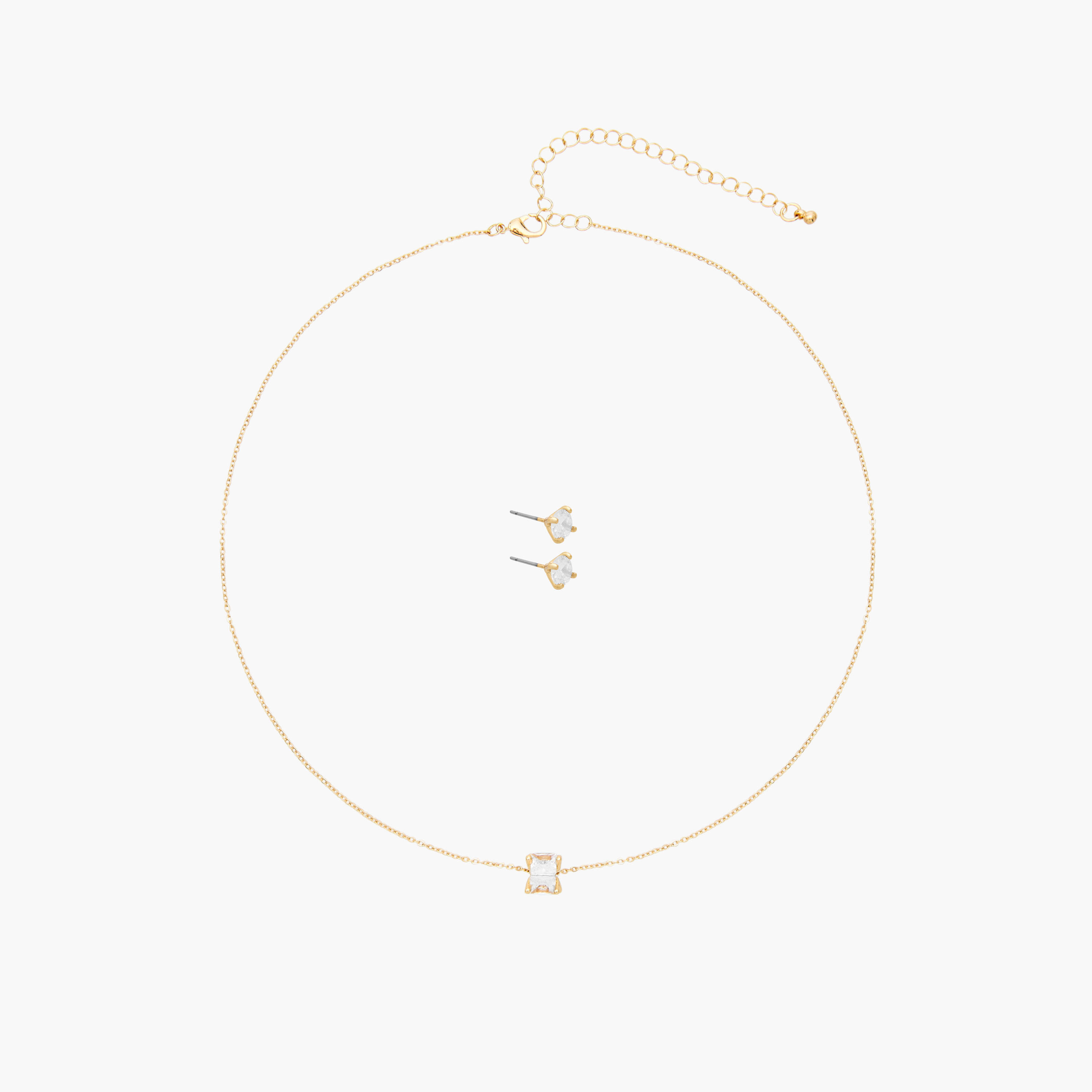 طقم عقد بدلاية مزينة بالحجر مع حلق-women-watchesandjewellery-jewellery-jewellerysets-image-1