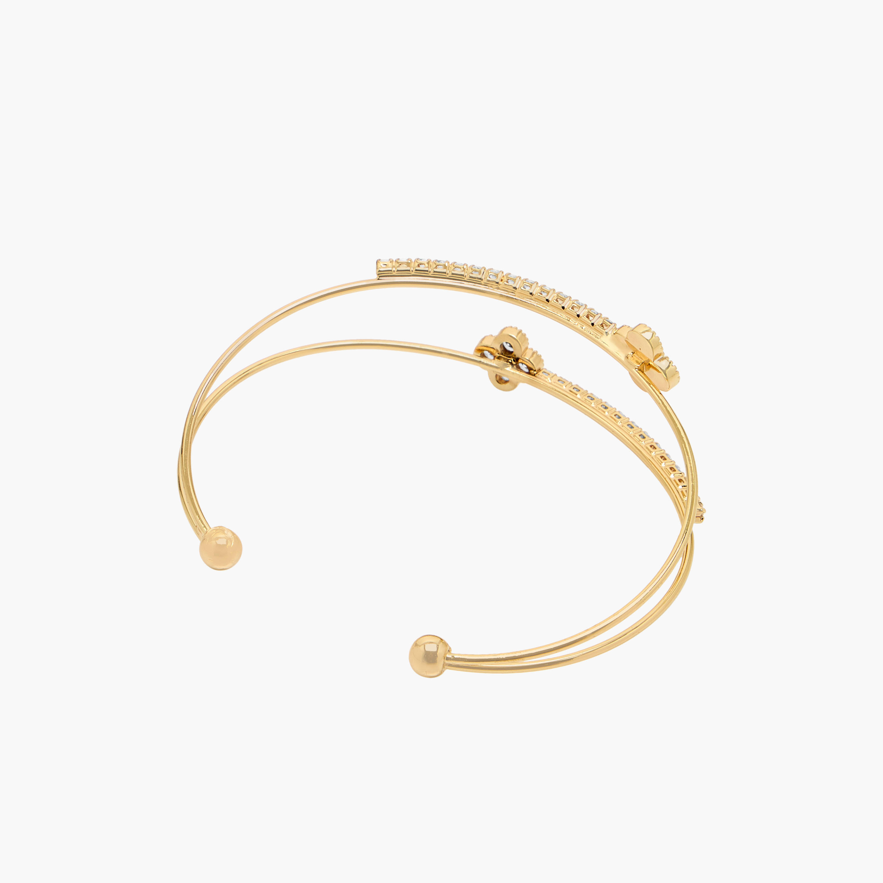 سوار ذهبي اللون بتزيينات زيركون-women-watchesandjewellery-jewellery-banglesandbracelets-image-2
