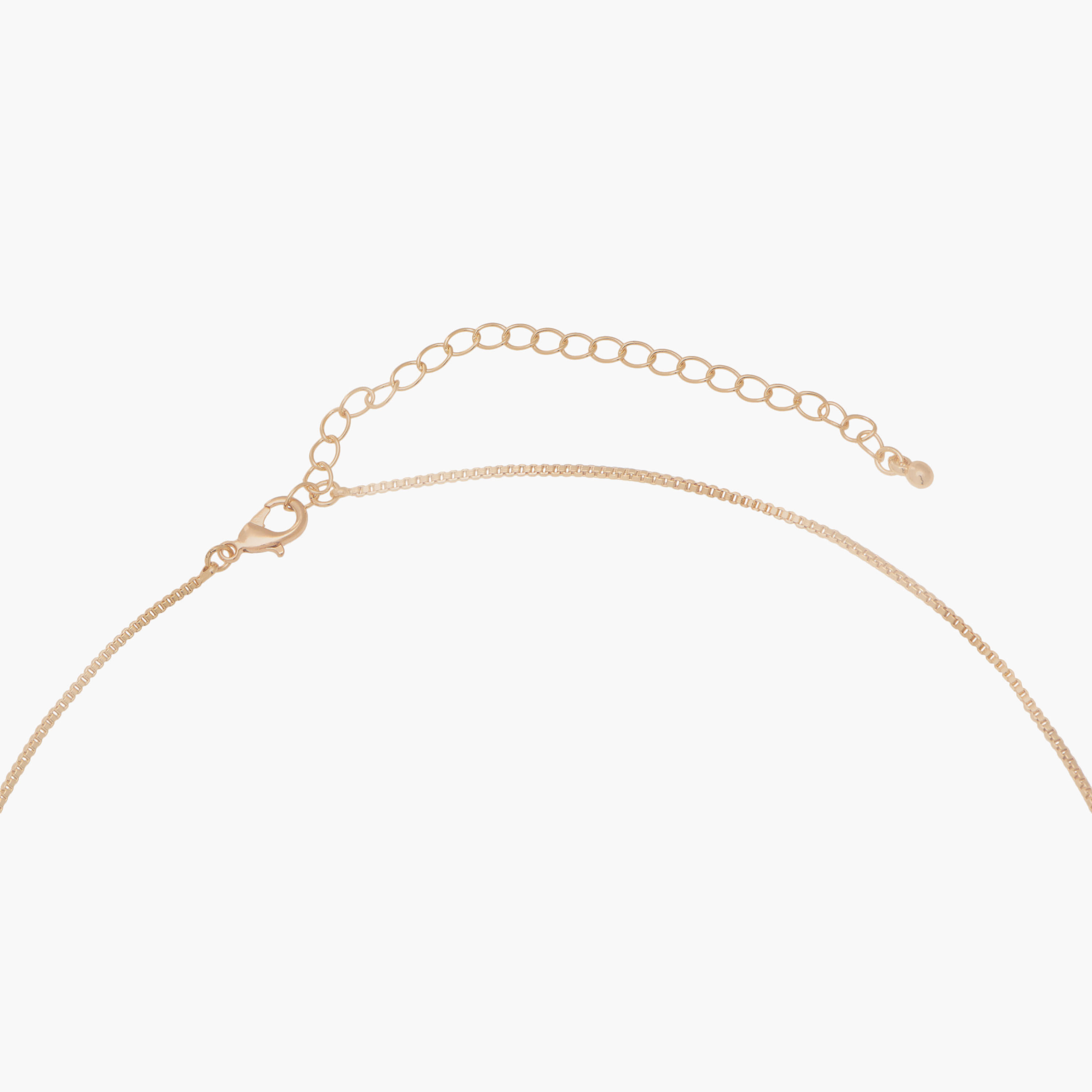 Gold Tone Necklace with Diamante Floral Accents-women-watchesandjewellery-jewellery-necklacesandpendants-image-4