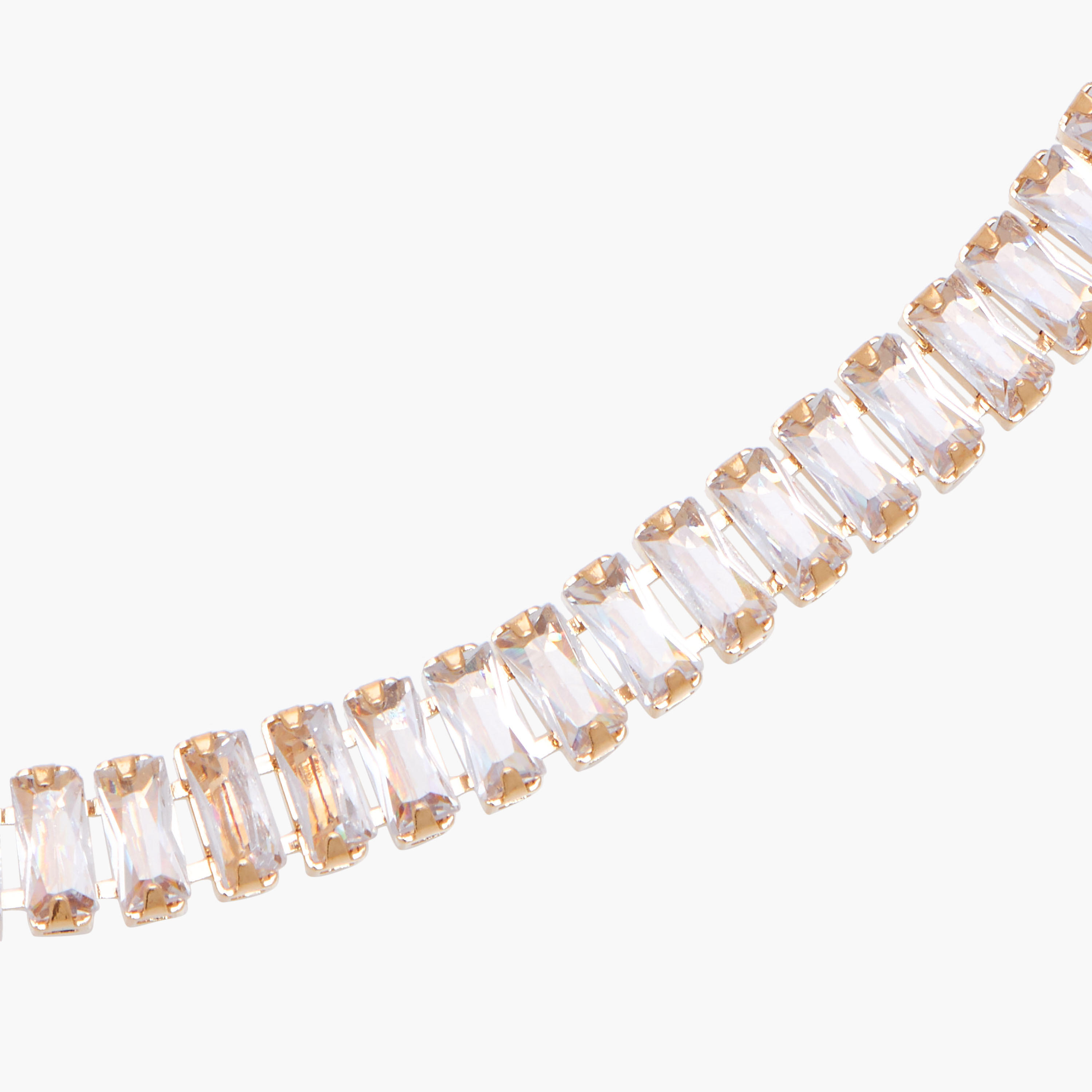 Gold Tone Necklace with Cubic Zirconia Stones-women-watchesandjewellery-jewellery-necklacesandpendants-image-3