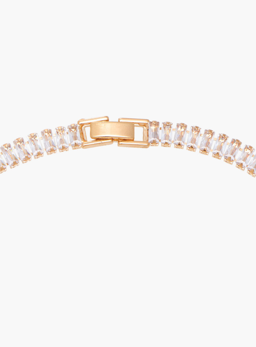 Gold Tone Necklace with Cubic Zirconia Stones-women-watchesandjewellery-jewellery-necklacesandpendants-image-4