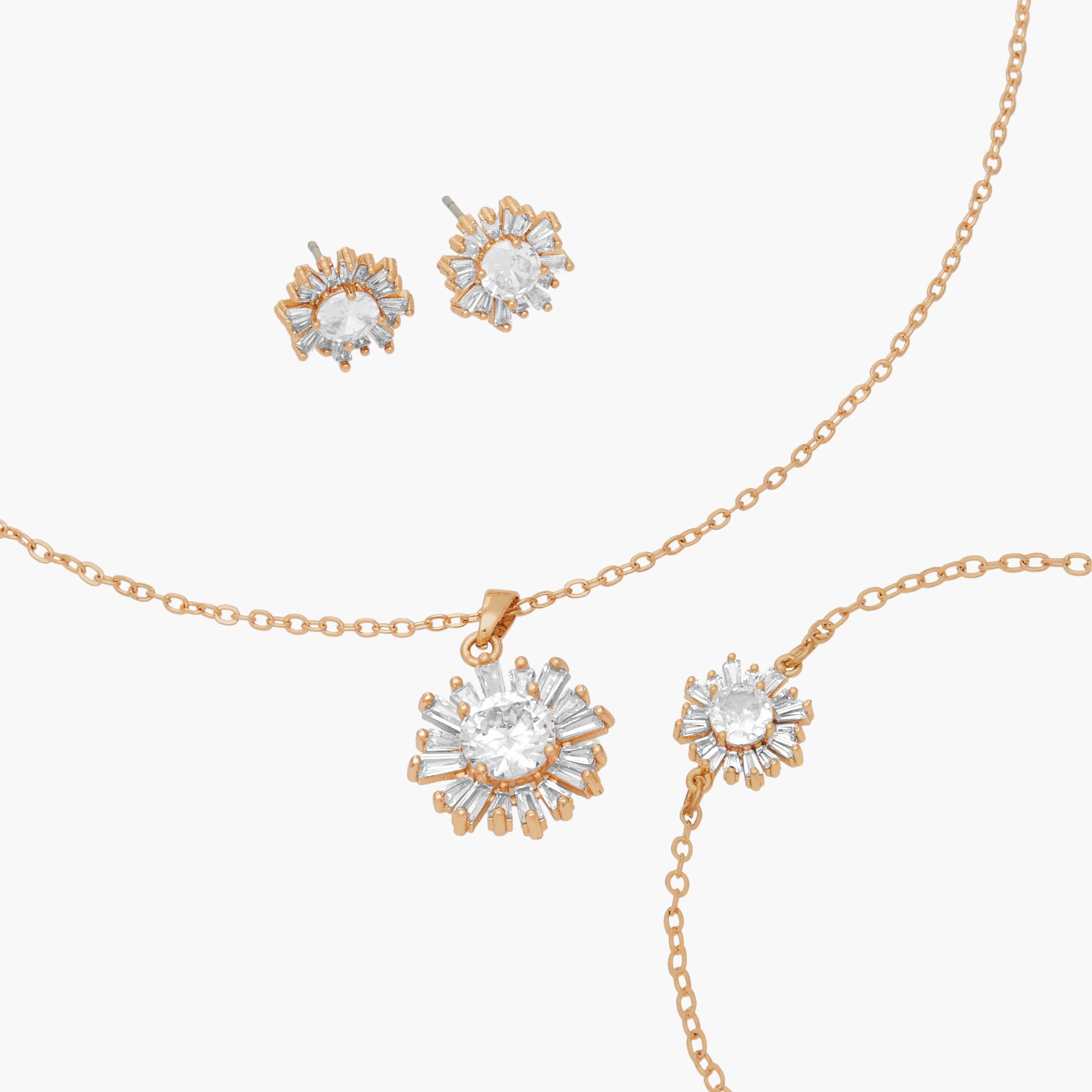 Set of 3 - Cubic Zirconia Embellished Pendant Necklace with Bracelet and Earrings-women-watchesandjewellery-jewellery-jewellerysets-image-4