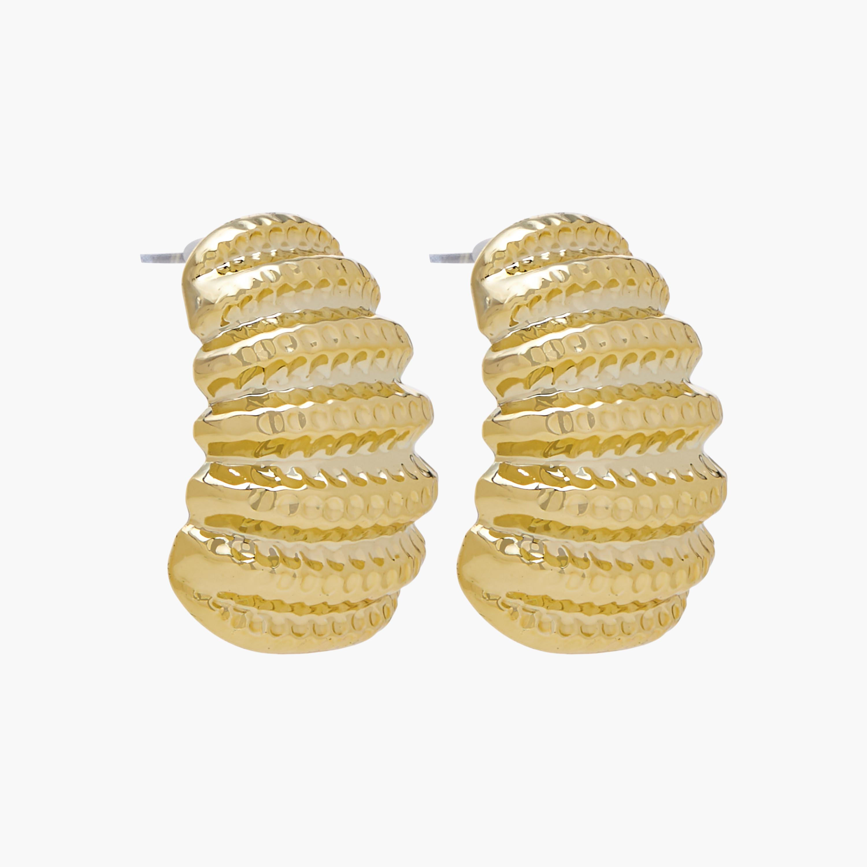 Pack of 3 Gold Tone Assorted Hoop Earrings with Pushback Closure-women-watchesandjewellery-jewellery-earrings-image-2
