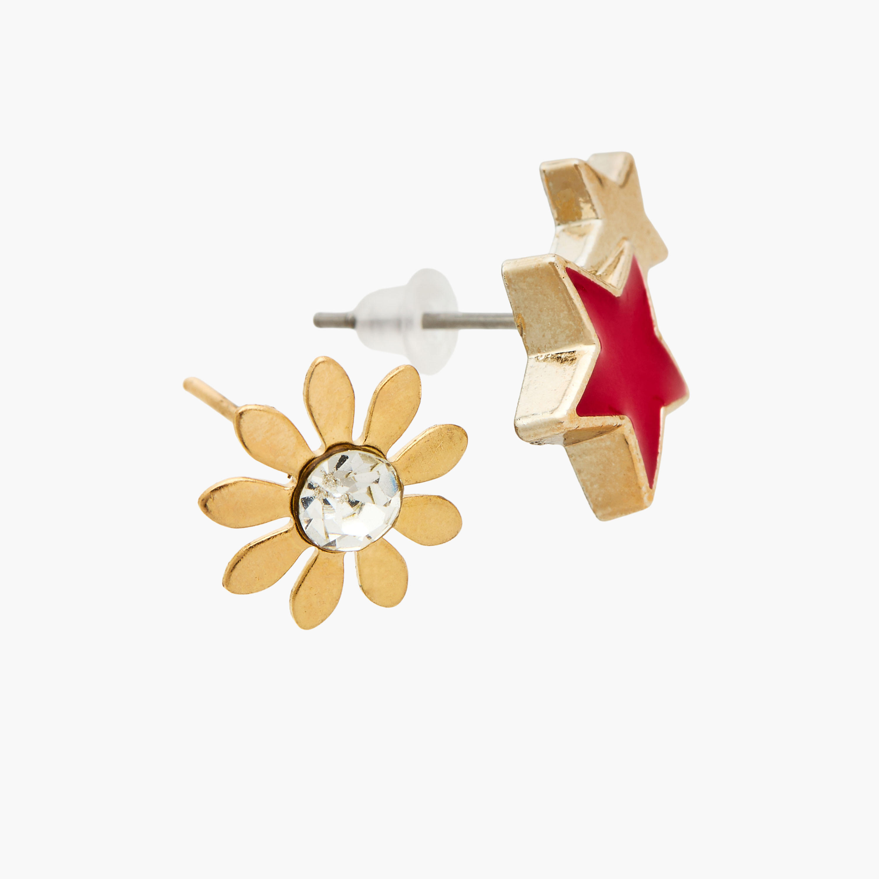 Pack of 12 Metallic Embellished Stud Earrings with Pushback Closure-women-watchesandjewellery-jewellery-earrings-image-4