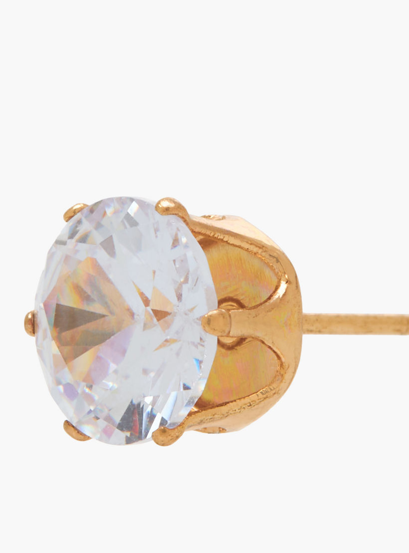 حلقان دبوس ميتاليك مزينة بمكبس إغلاق - عبوة 18 زوج-women-watchesandjewellery-jewellery-earrings-image-4